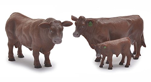 Little Buster Toys Angus Calf - 1/16 Scale Realistic Red Angus Calf Figure for Farm Animal Collectors & Educational Play