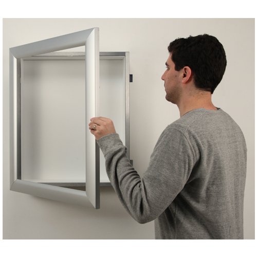 Stylish SUPER WIDE FACE Metal Framed Shadowbox Swing Frames - 2 Deep Display Case for Collectibles, Photos & Memorabilia - Perfect for Home Decor, Office Display & Gift Giving
