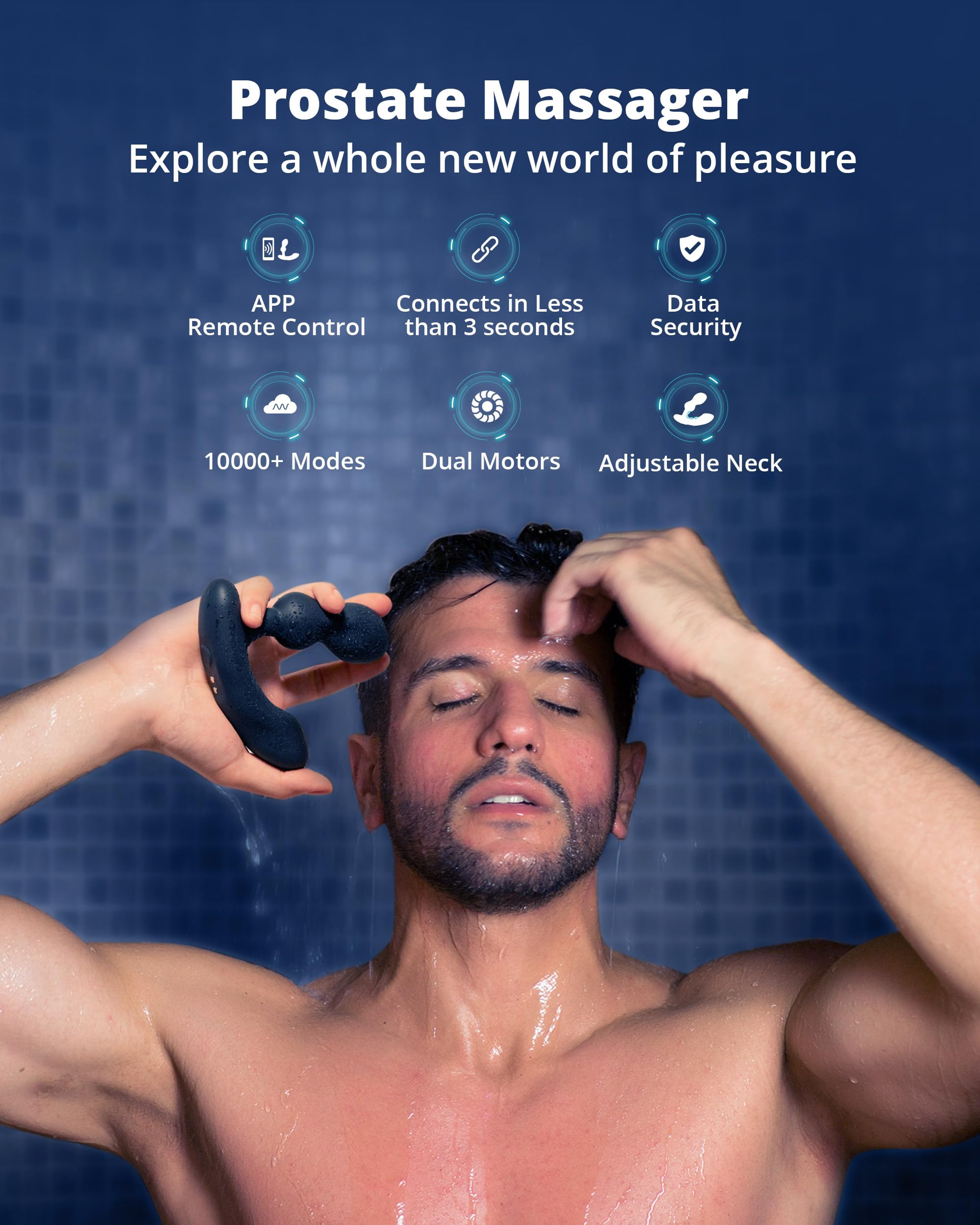 LOVENSE Edge 2 Prostate Massager for Men - Powerful APP Remote Control Vibrating Butt Plug, Adult Sex Toy with Intense Vibrations for Beginners & Advanced Users | Perfect for Couples Play, Solo Exploration & Long Distance Relationships