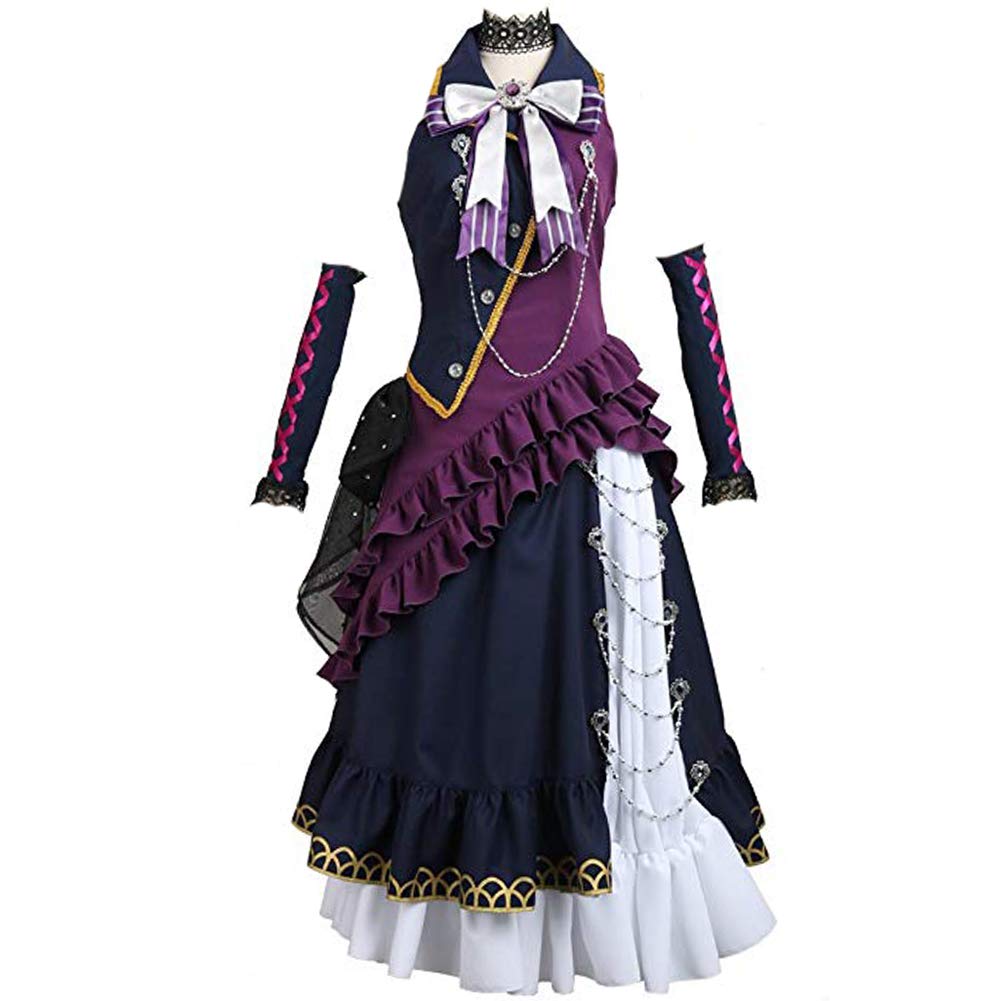 Shirokane Rinko Anime Cosplay Costume - Elegant Purple Dress for Halloween, Conventions & Cosplay Events | Perfect for BanG Dream! Fans