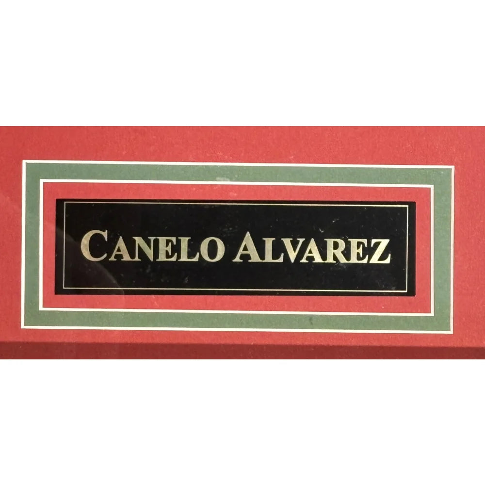 Authentic Canelo Alvarez Autographed Boxing Glove & Photo Collage - Framed with JSA COA - Perfect for Boxing Fans & Sports Memorabilia Collectors