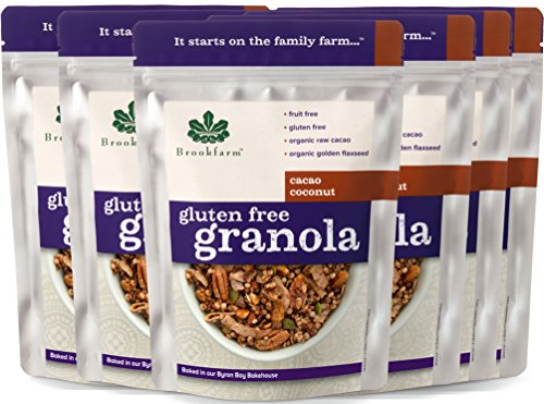 Brookfarm Gluten Free Cacao & Coconut Granola - 10.6 oz (300g) 6-Pack | Healthy Breakfast Cereal, Snack for Kids & Adults | Perfect for Home, Office & Travel