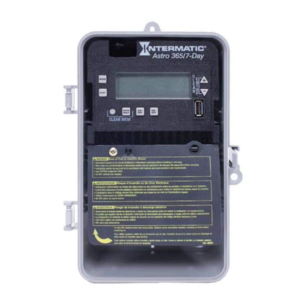 Intermatic ET2825CP 7-Day Astronomic Timer Switch with Dusk to Dawn Sensor, 2XSPST - Perfect for Outdoor Lighting, Security Lights, and Holiday Decorations