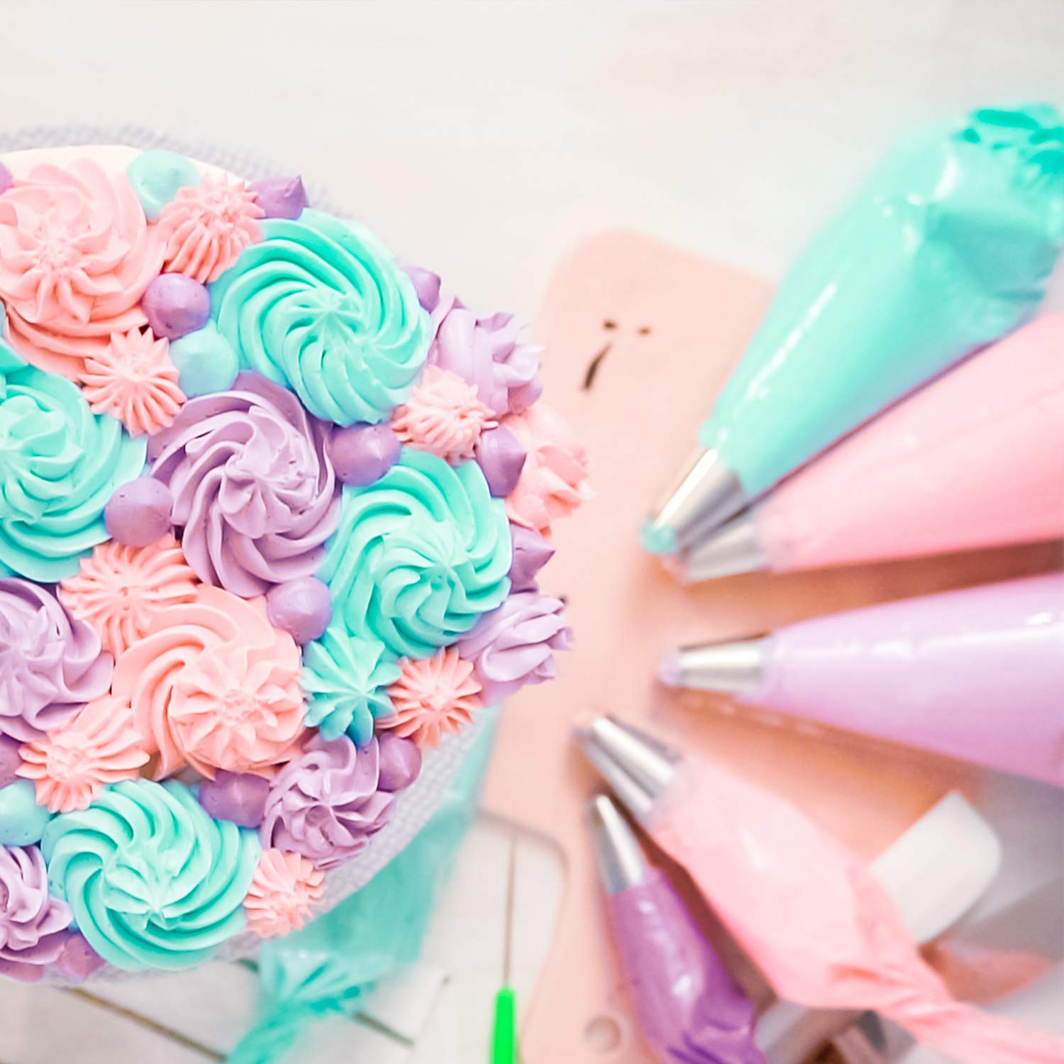 120 Pcs Disposable Pastry Bags - Plastic Icing Piping Bags for Cake Decorating, Cookies, Cupcakes & Desserts | Leak-Proof Baking Tools for Home Bakeries & Professional Use