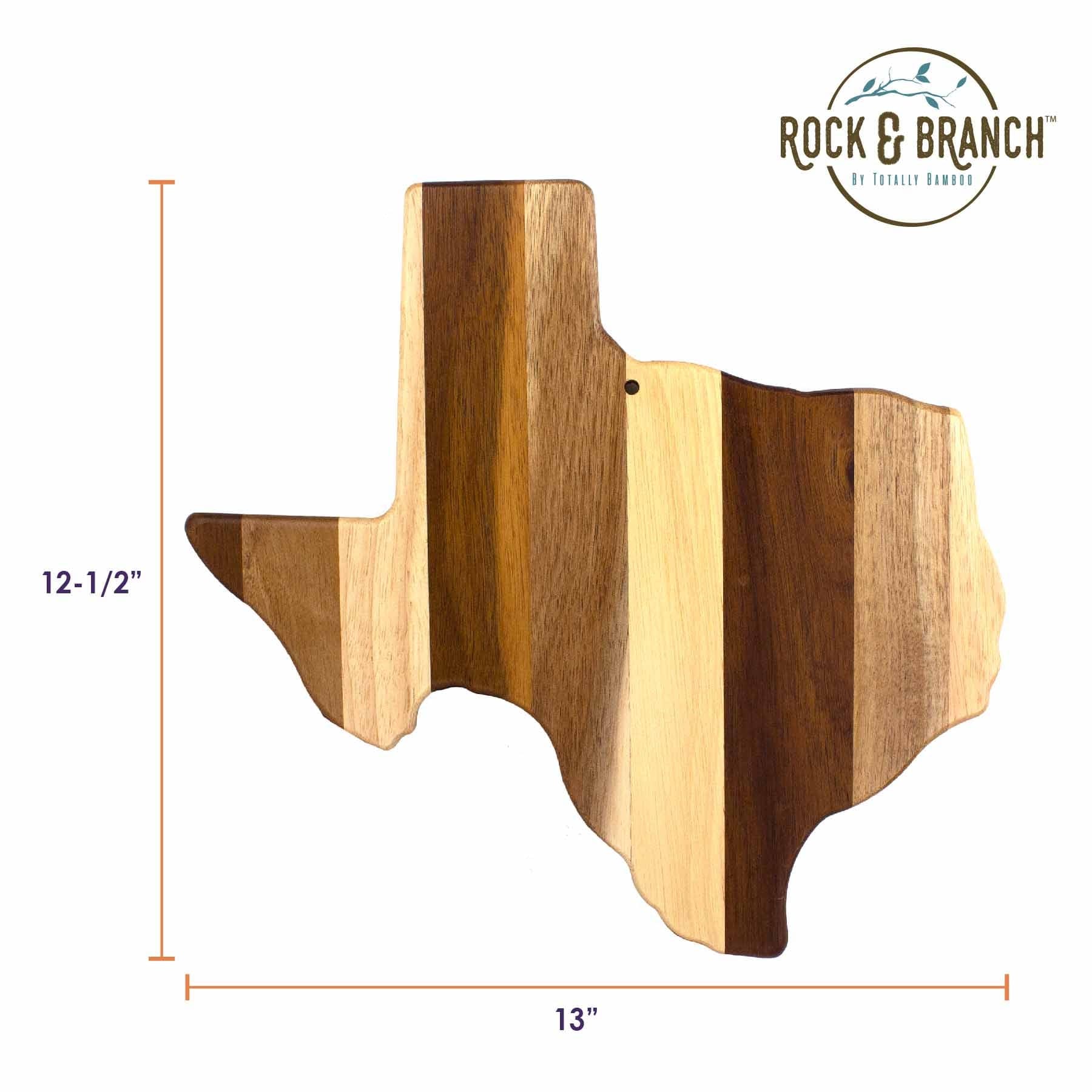 Rock & Branch® Shiplap Series Texas Cutting Board - Premium Wooden Chopping Board for Kitchen, BBQ, and Charcuterie - Perfect for Home Chefs, Entertaining, and Farmhouse Decor
