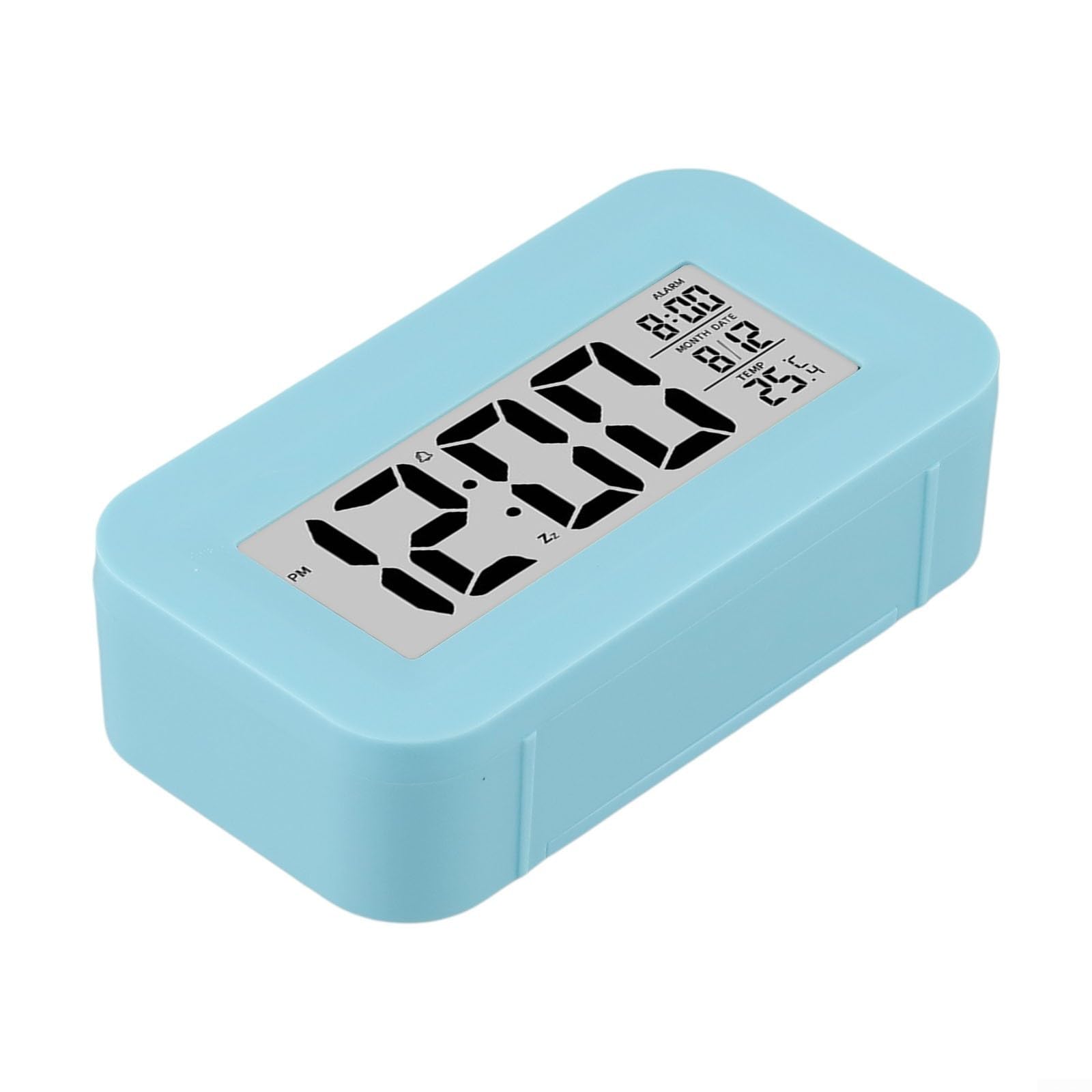 Smart Temperature Detection Alarm with Vibrant Color Options & Gradual Sound Alert - Perfect for Desk & Travel Use (Blue)