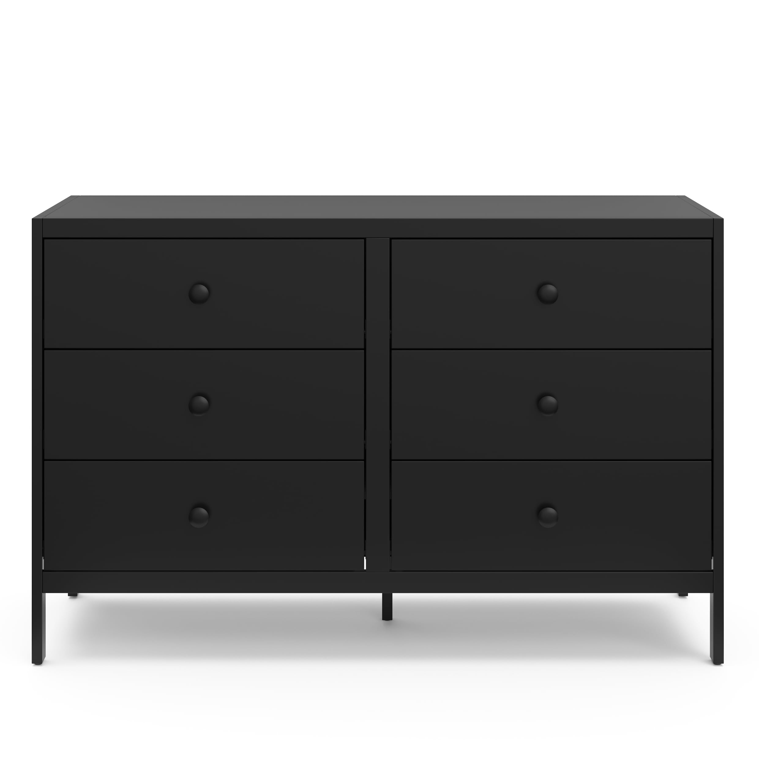 Graco Theo 6 Drawer Dresser in Black - GREENGUARD Gold Certified, Interlocking Drawer System, Nursery & Kids Bedroom Organizer - Perfect for Baby Clothes Storage and Toddler Room Decor