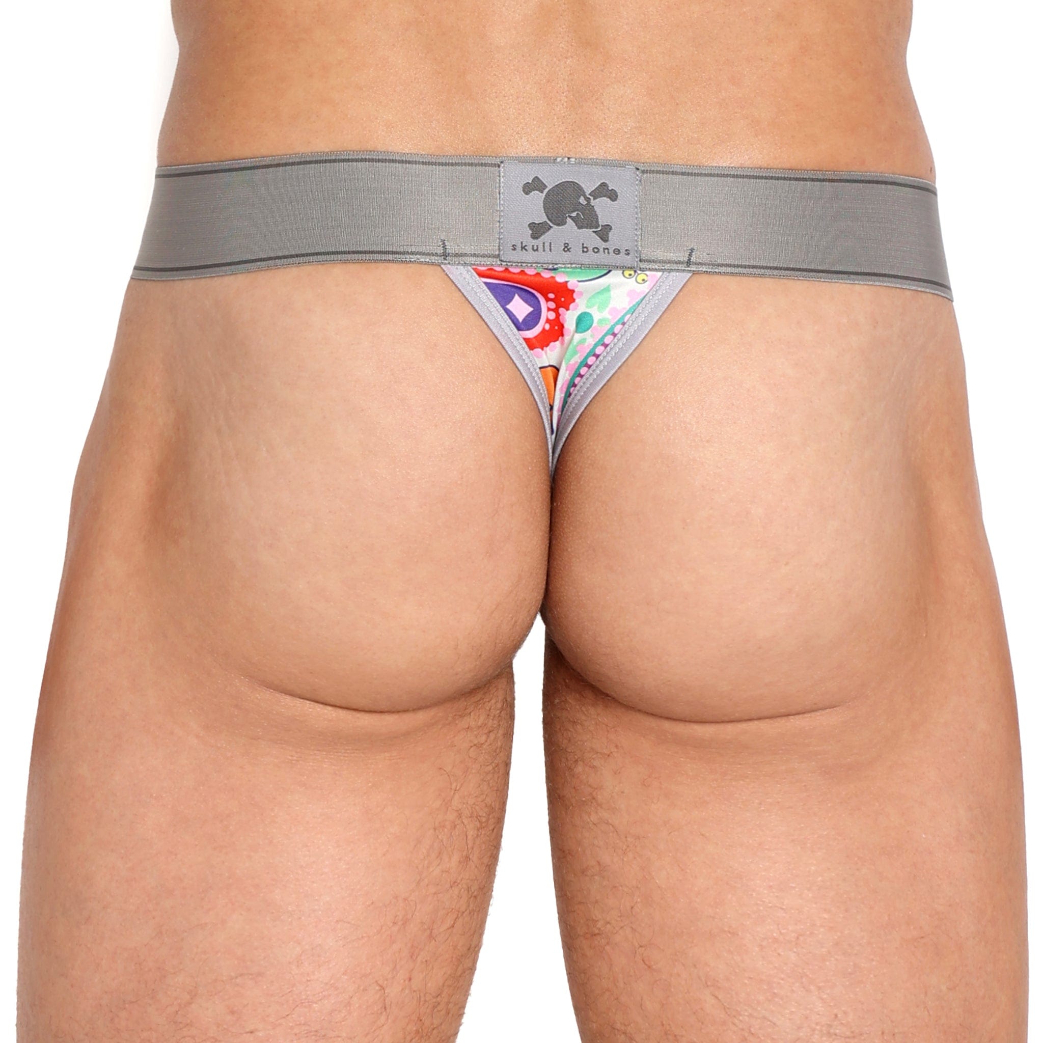Paisley Skull Print Multi-String Thong Panties - Sexy Lingerie for Women, Perfect for Date Night & Special Occasions