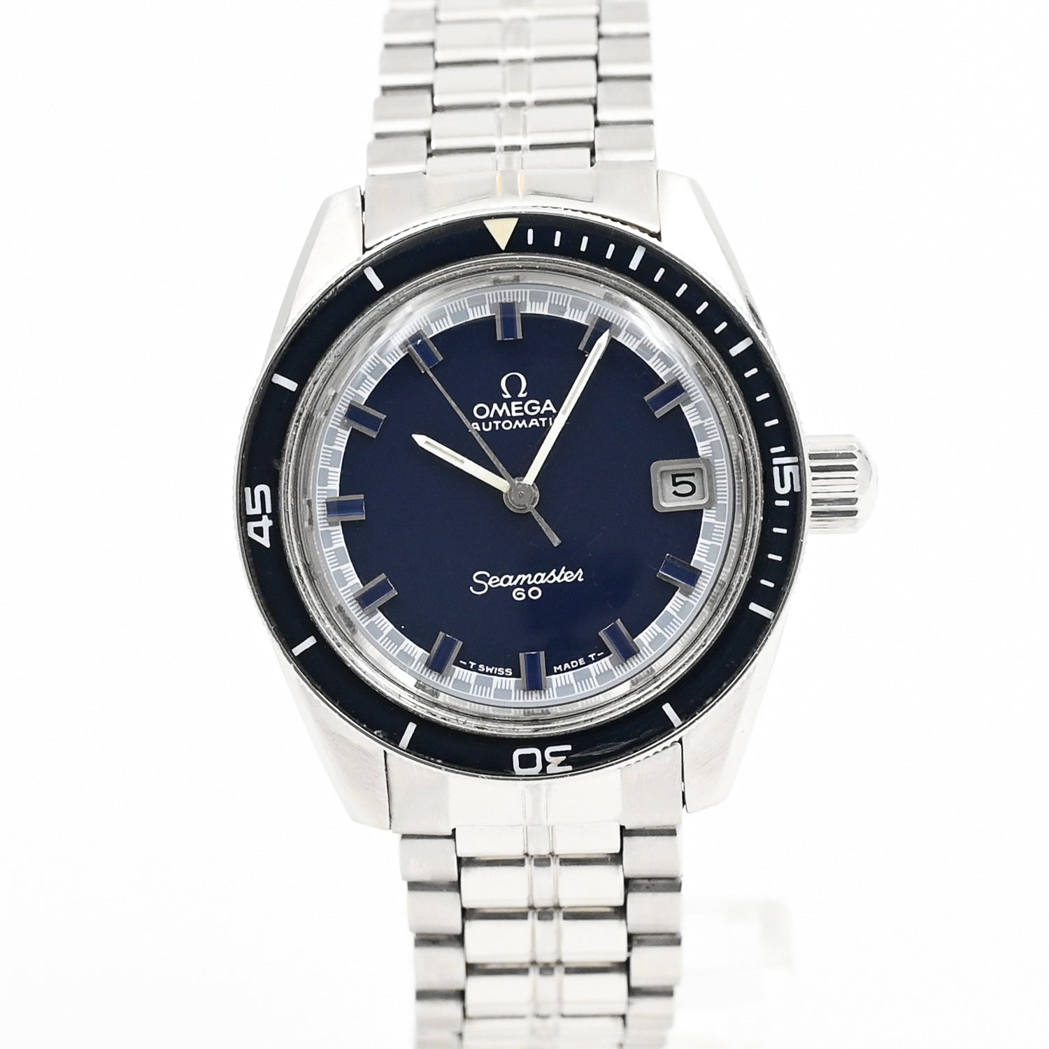 Omega Seamaster 60 Automatic Watch for Men - Luxury Swiss Diver's Timepiece with Stainless Steel Bracelet - Perfect for Professional Diving, Business Meetings & Formal Occasions
