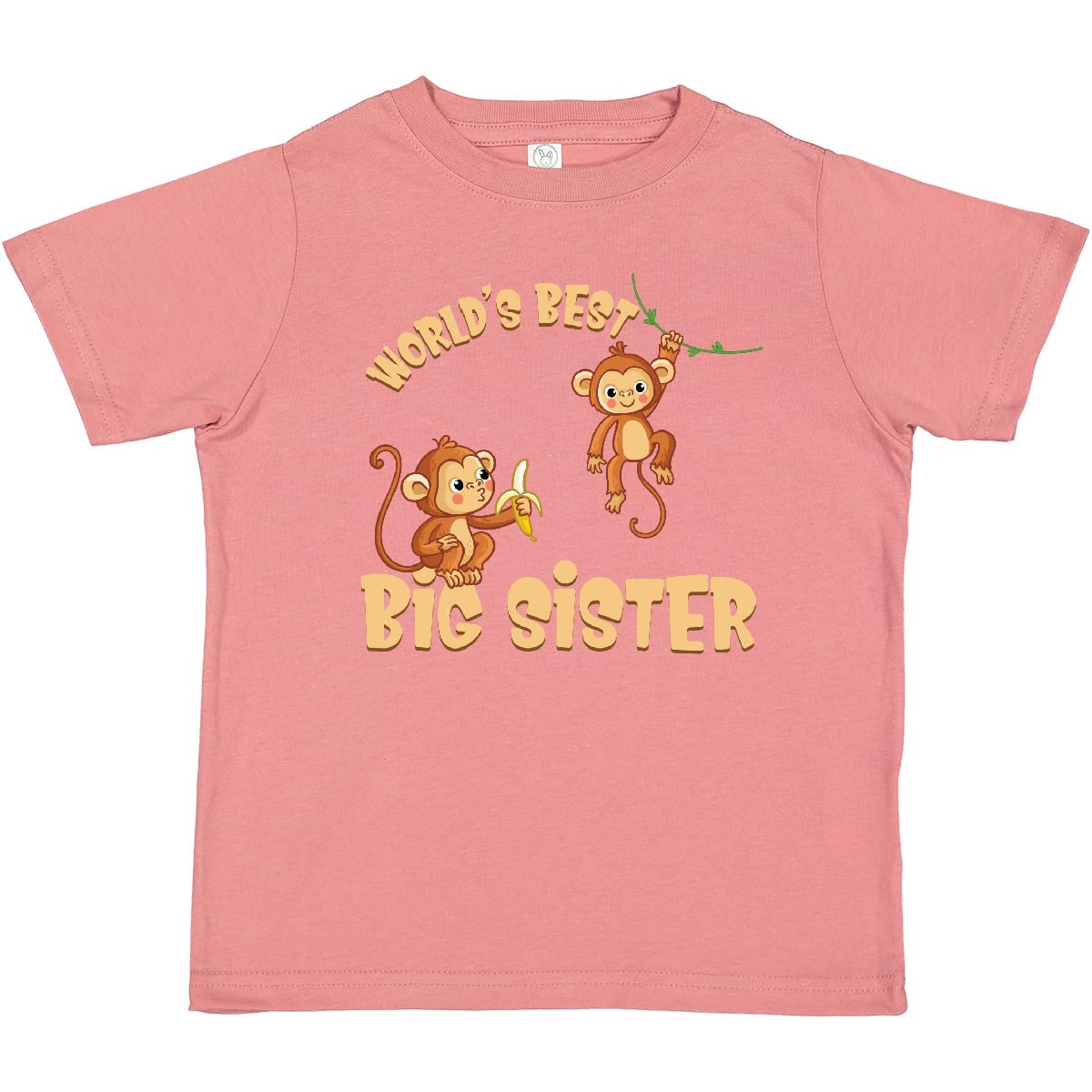 Inktastic Big Sister Toddler T-Shirt - Cute Cotton Toddler Shirt for Girls - Perfect for Sibling Photos, Family Events & Everyday Wear