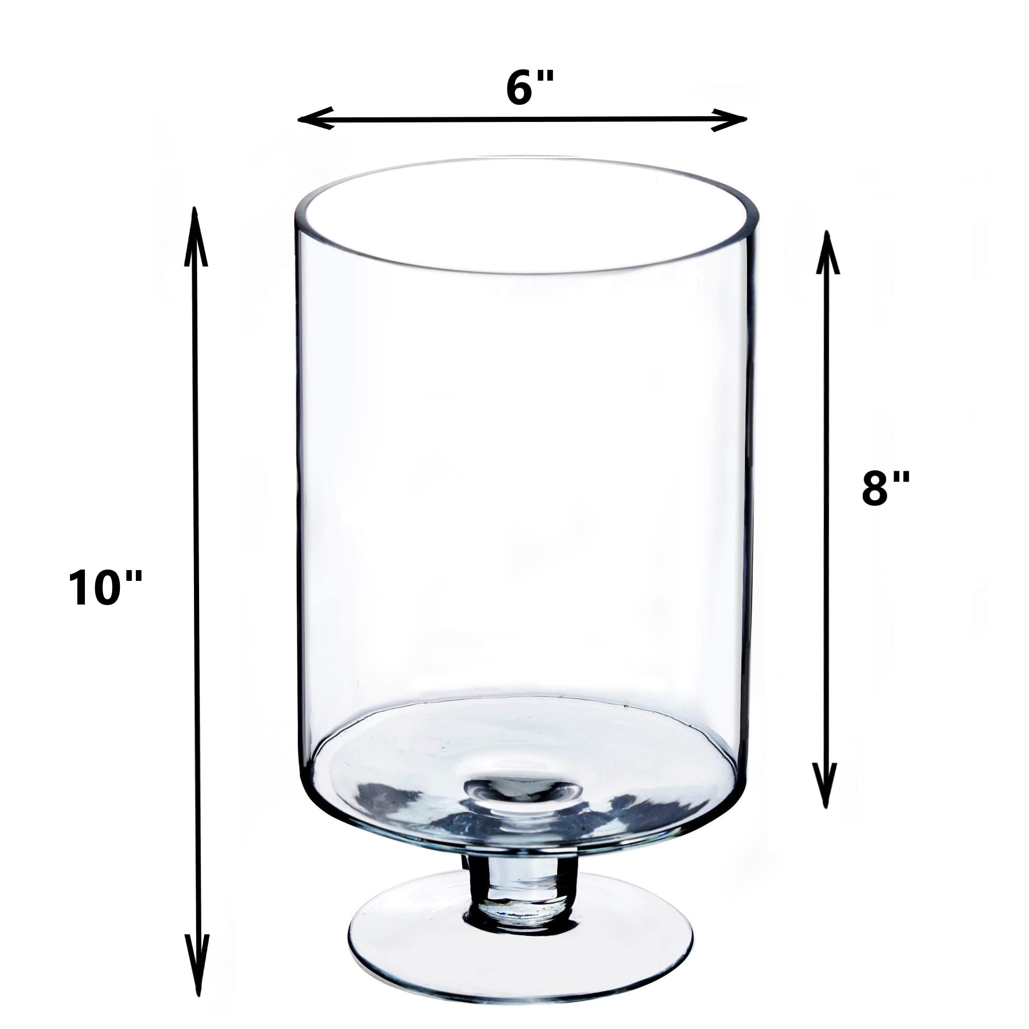 Premium Glass Hurricane Pillar Candle Holders 10