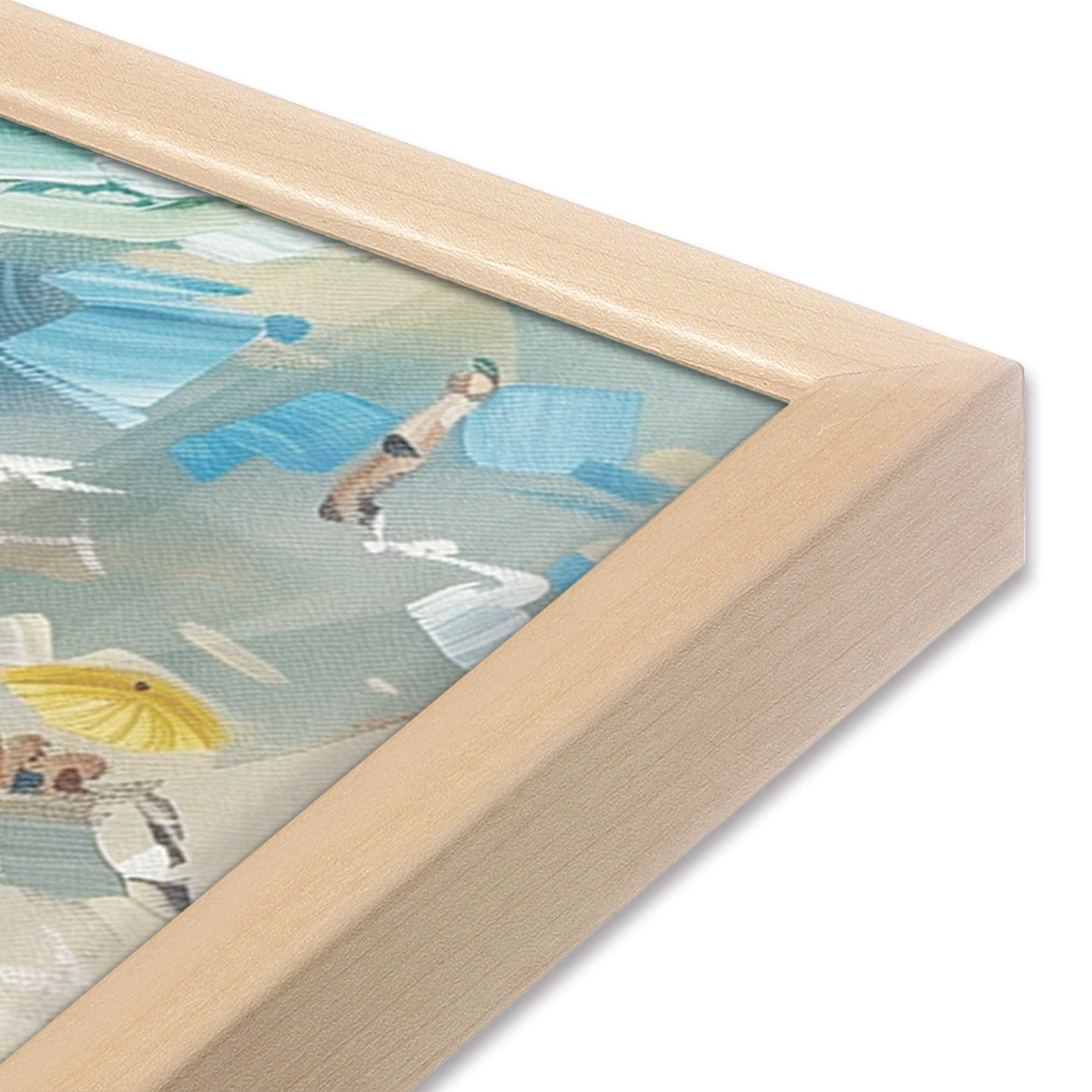 Coastal Harmony Square Print Wall Art - Beach Themed Decor for Living Room, Bedroom & Office - Perfect for Coastal, Nautical & Boho Home Decor Styles