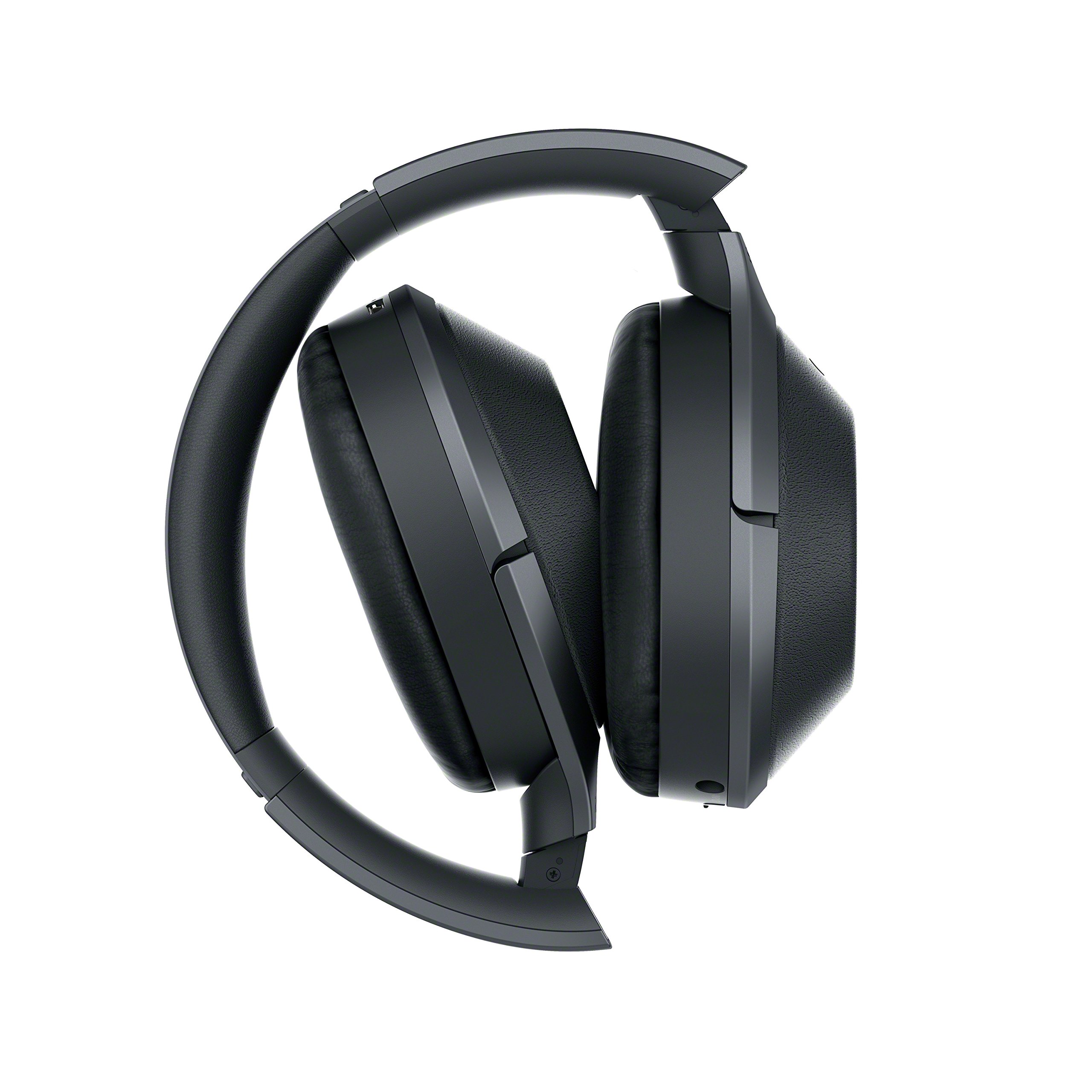 Sony MDR-1000X/B Black Hi-Res Bluetooth Wireless Noise Cancelling Headphones (Renewed) - Premium Sound for Travel, Work & Home Entertainment