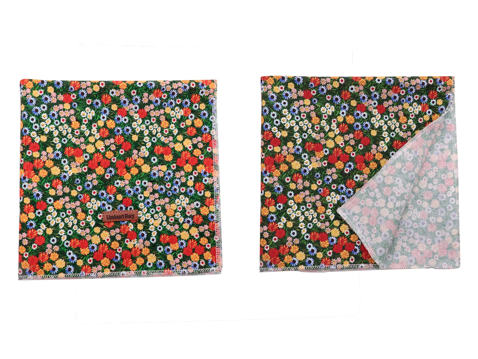 **Lionheart Glory Washable Soft Cotton Daisy Print Dog Bandana - Adjustable Scarf for Small Dogs | Perfect for Pet Fashion, Outdoor Adventures & Special Occasions**