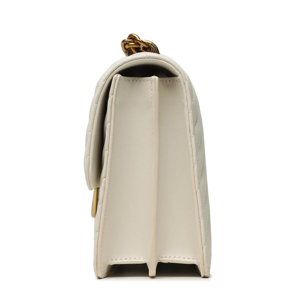 Pinko Women's Love ONE Classic DC Sheep Nappa Leather Shoulder Bag - Stylish Crossbody Purse for Work, Travel & Evening Out