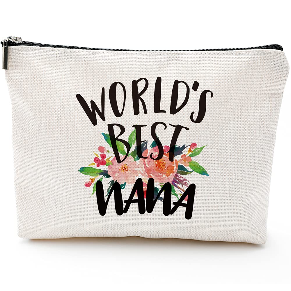 Best Gifts for Grandma - Personalized Birthday & Mother's Day Gifts for Nana from Granddaughter or Grandson | Elegant Makeup Bag & Thoughtful Elderly Gifts | Perfect for Special Occasions & Daily Use