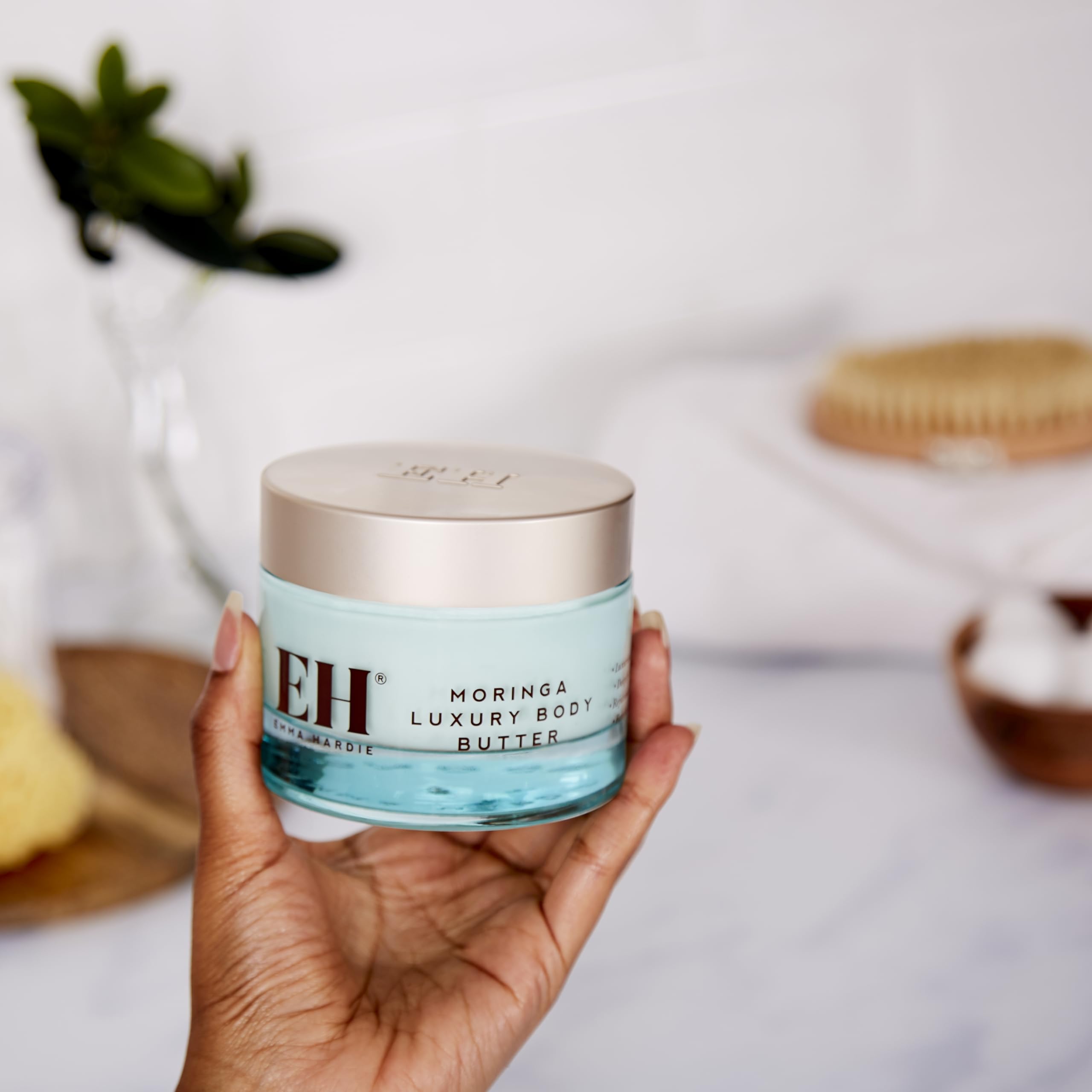 Emma Hardie 200ml Moringa Luxury Body Butter - Rich Nourishing Moisturizer for Dry Skin, Vegan & Cruelty Free - Strengthens Skin Barrier, Deep Hydration & Rejuvenation - Perfect for Daily Skincare Routine & Post-Shower Use