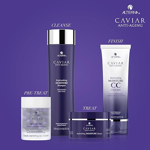 Alterna Caviar Moisture Intensive Ceramide Shots 0.4 oz - Deep Hydrating Hair Treatment for Dry & Damaged Hair - Perfect for Salon-Quality Hair Care at Home