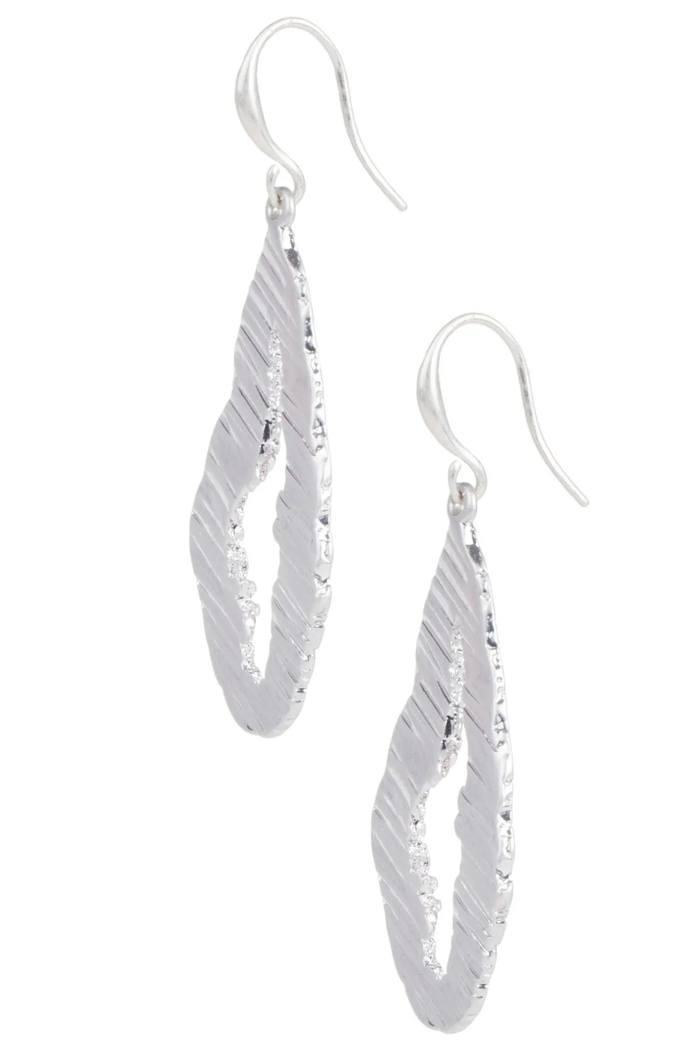 Elegant Ridge Statement Earrings for Women - Gold & Silver Hoop Earrings - Trendy Fashion Jewelry for Parties, Weddings & Everyday Wear