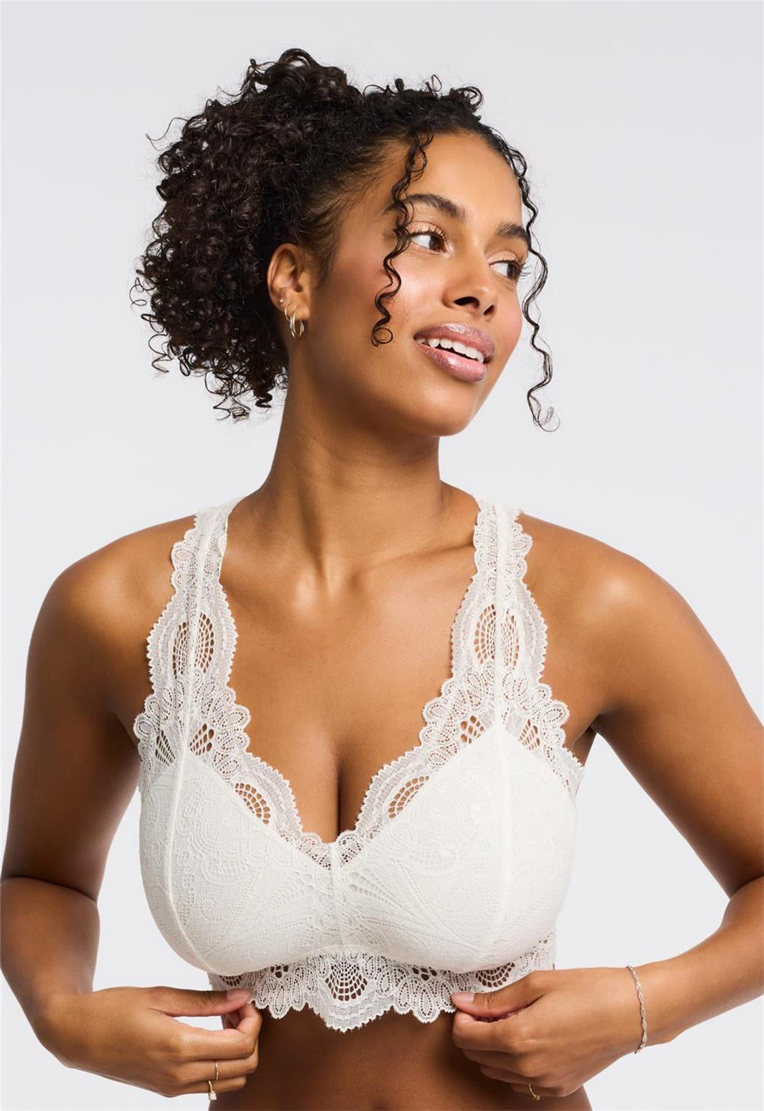 Belle Époque Full Lace T-Back Bralette - Sexy Comfortable Lingerie for Women - Perfect for Date Night, Bridal Shower & Special Occasions