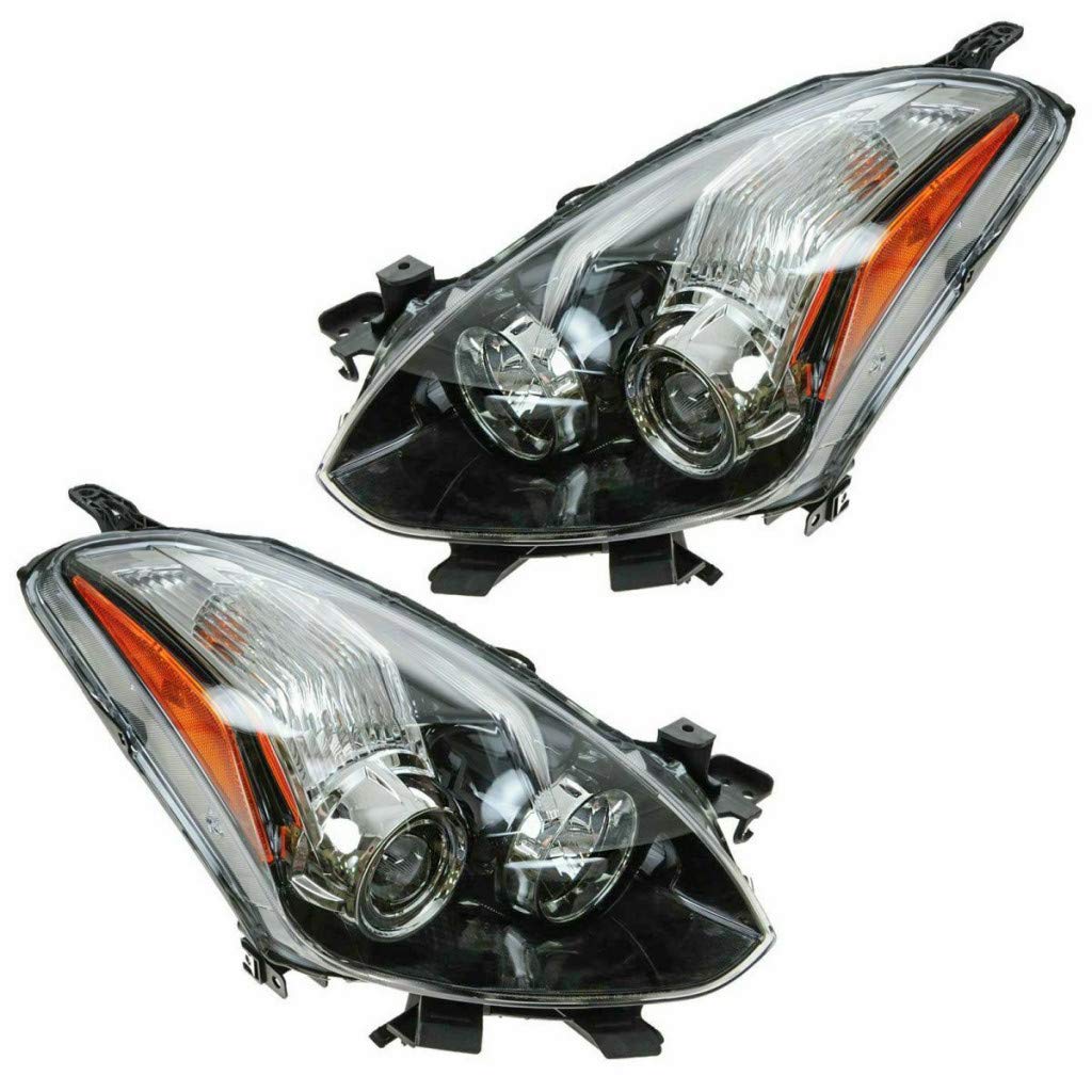 2010-2013 Nissan Altima Headlight Assembly - DOT Certified LED Bulbs Included (Driver & Passenger Side) - Replaces 26060-ZX10B, 26010-ZX10B - Perfect for Night Driving & Enhanced Visibility