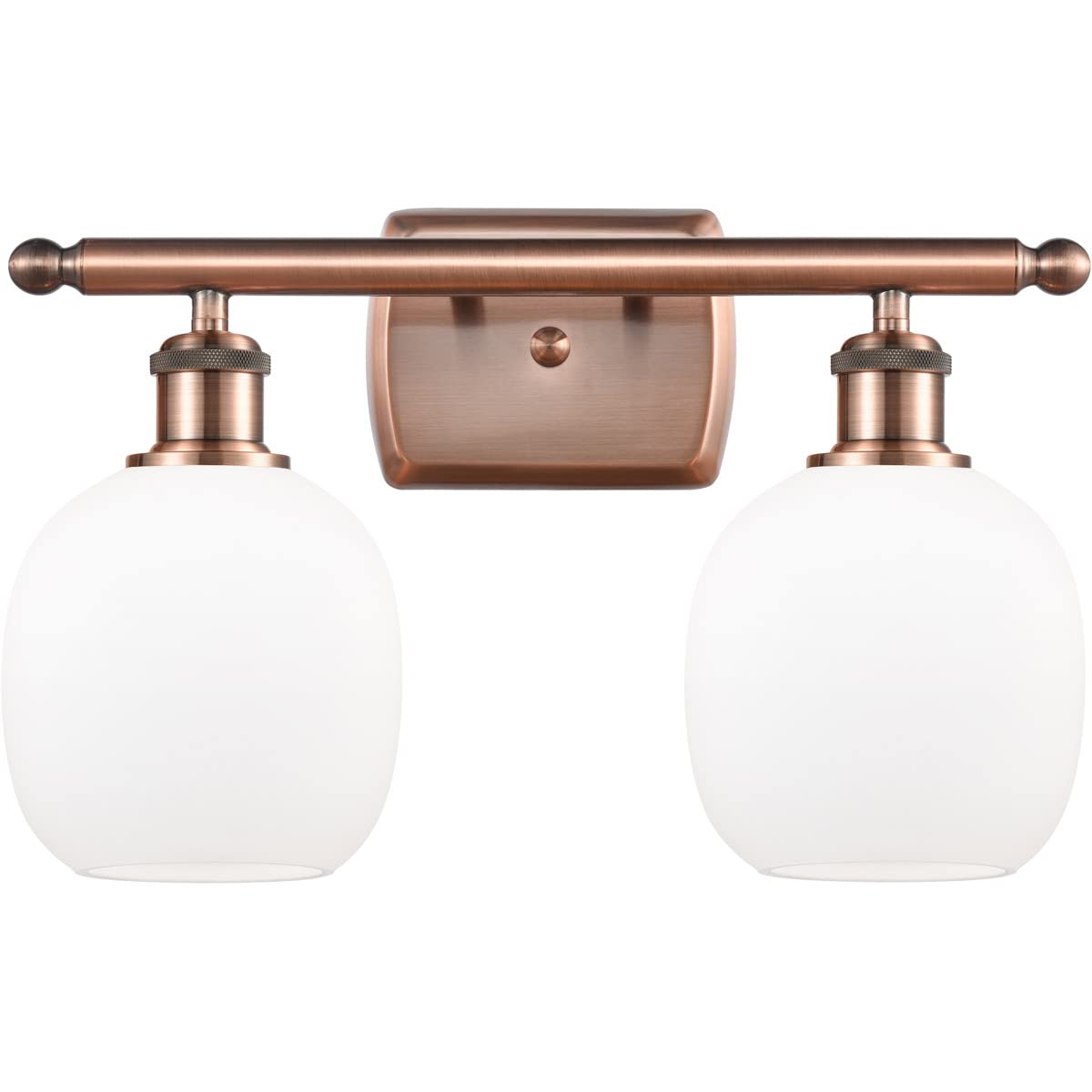 Innovations 516-2W-AC-G101-LED Belfast 2 Light Bathroom Vanity Light Fixture - Antique Copper Finish - Ballston Collection - Perfect for Bathroom Mirror Lighting and Modern Home Decor
