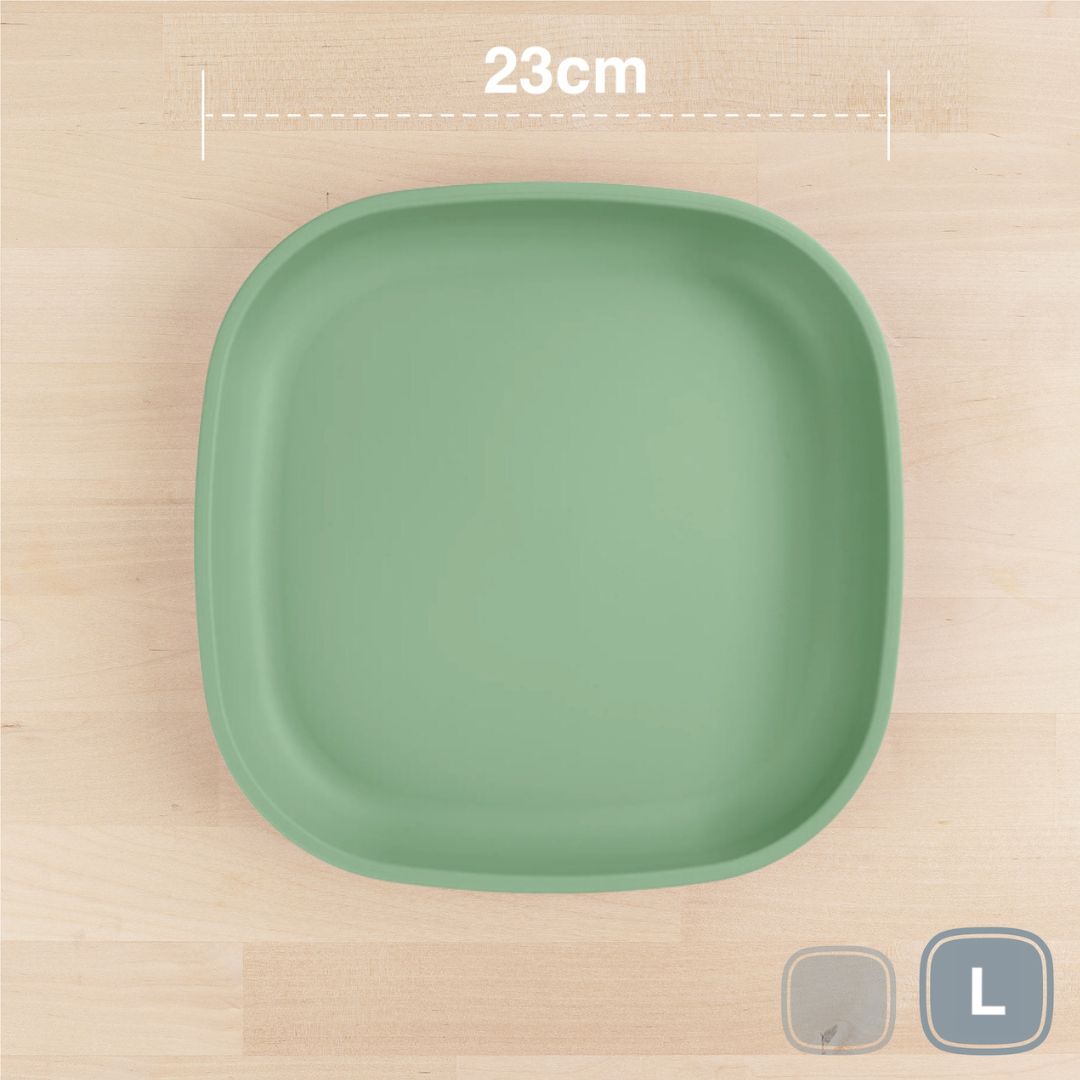 RePlay Recycled Plastic Flat Plate - Large, Durable & Eco-Friendly Dinnerware for Everyday Meals, Picnics, and Outdoor Dining