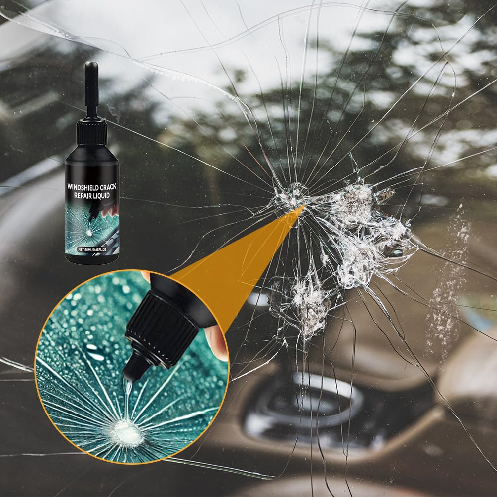 2025 Upgraded Windshield Crack Repair Kit - Premium Car Glass Crack Repair Fluid & Tools for Quick Fix (2 Sets) | DIY Auto Windshield & Glass Repair for Cars, Trucks, SUVs | Perfect for Small Chips, Cracks & Bullseye Damage