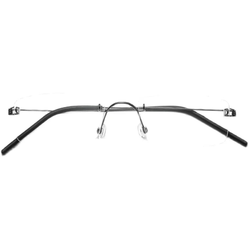 Aimee Unisex Rimless Square Screwless Titanium Eyeglasses 2120 - Lightweight Durable Frame for Reading, Computer Work & Everyday Wear