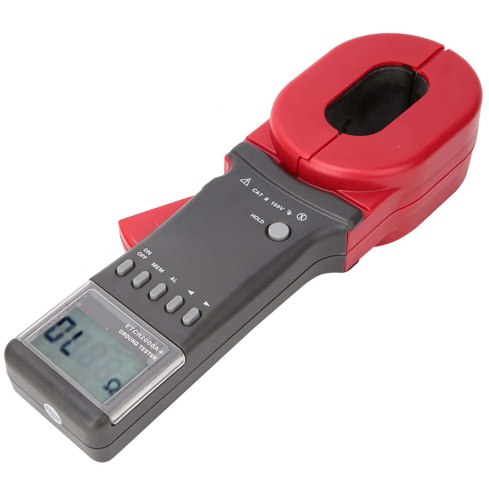 ETCR2000A+ Digital Clamp Meter - Earth Ground Resistance Tester with LCD Display | Accurate Soil Resistance Measurement for Electrical Safety Testing | Ideal for Electricians, Engineers & DIY Home Projects