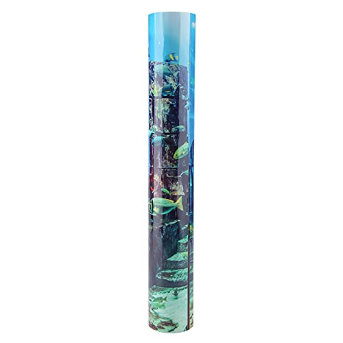 3D Aquarium Background - Undersea Ruins Decor for Fish Tanks (122x46cm) | Perfect for Home & Office Aquascaping