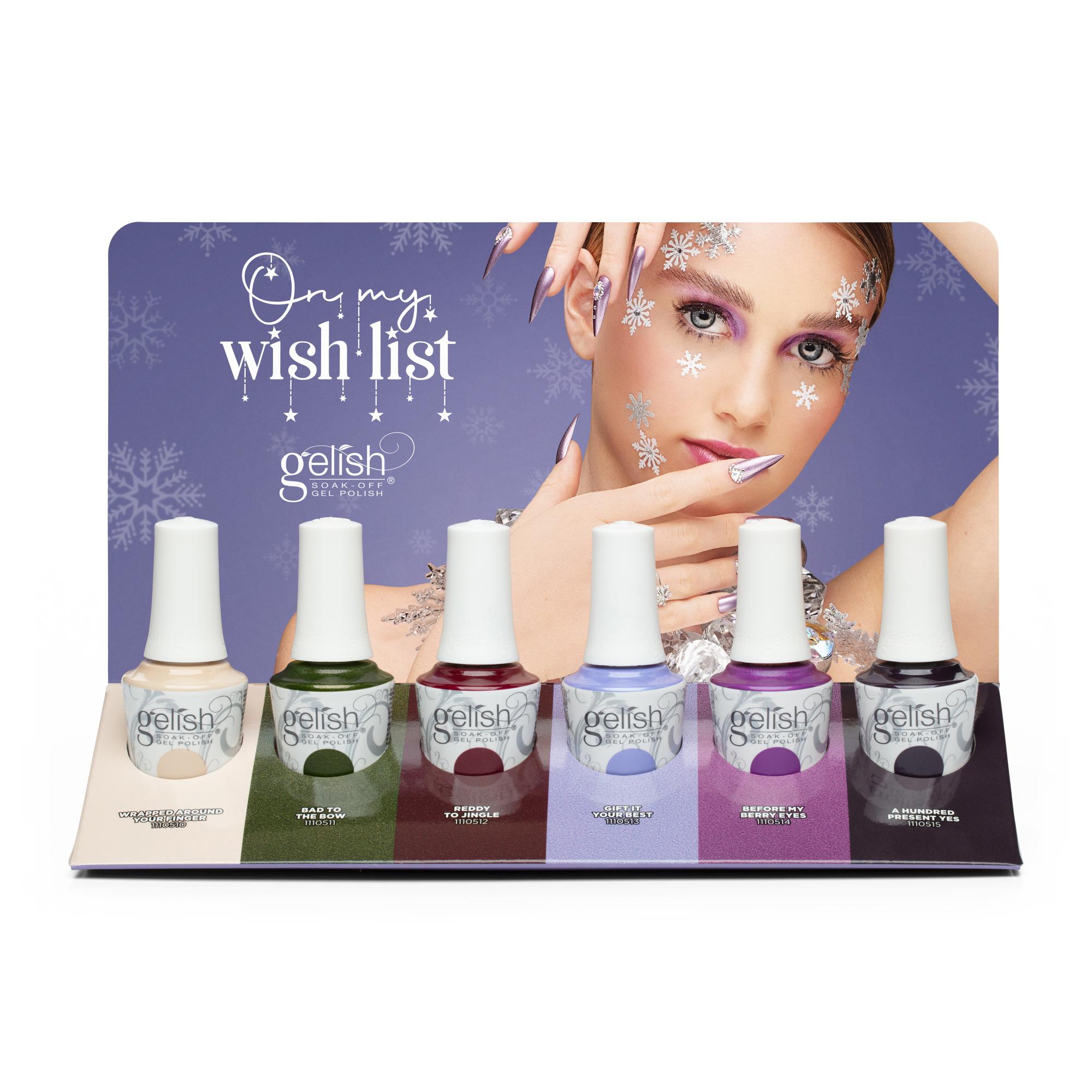 Gelish Gel Polish On My Wish List Collection - 12 Piece Set for Salon-Quality Nails | Perfect for Home Manicures & Professional Nail Salons