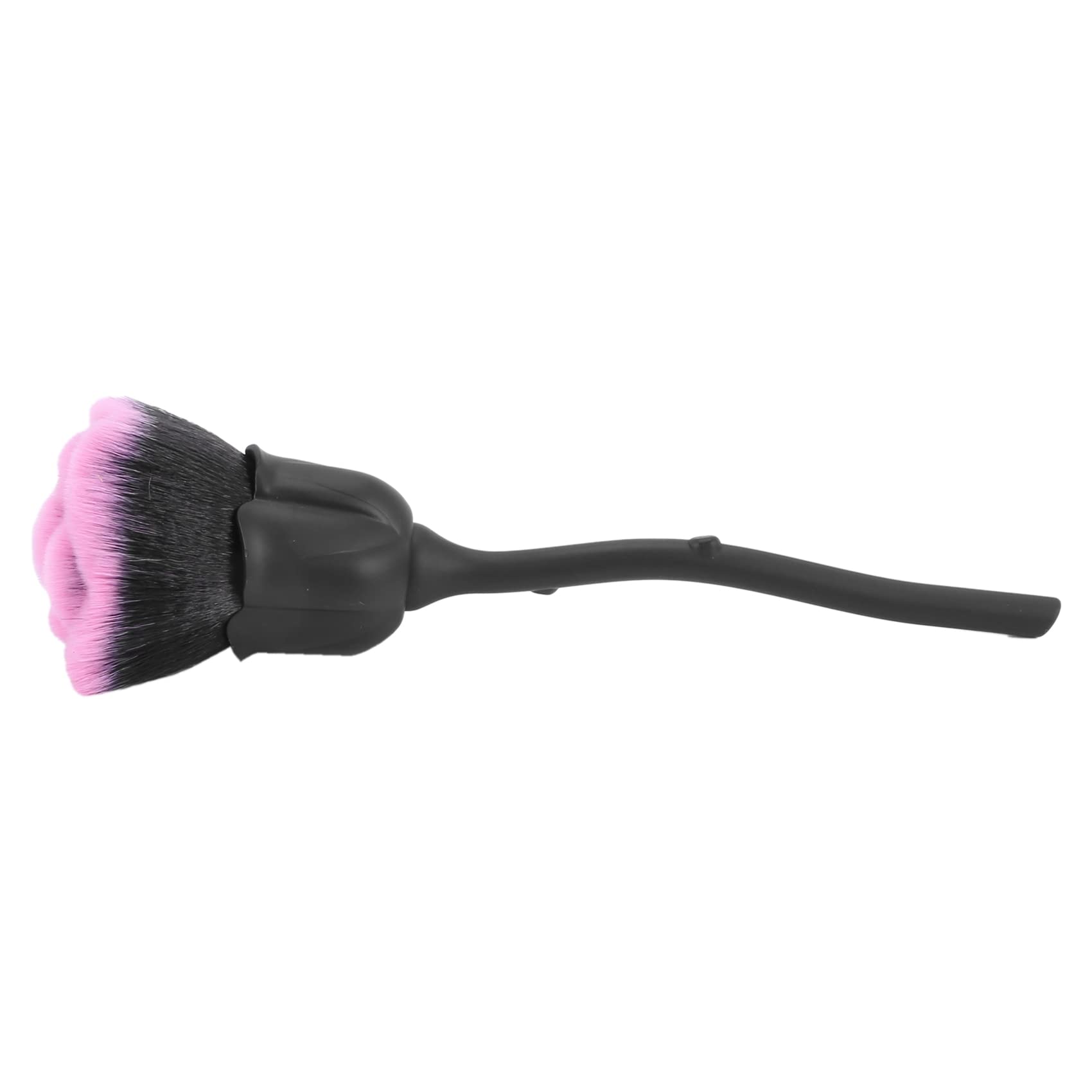 Guindxan 2X Nail Dust Brush - Professional Nail Art Cleaning Brush & Blush Brush Set (Pink & Black) for Manicure, Pedicure & Makeup Application
