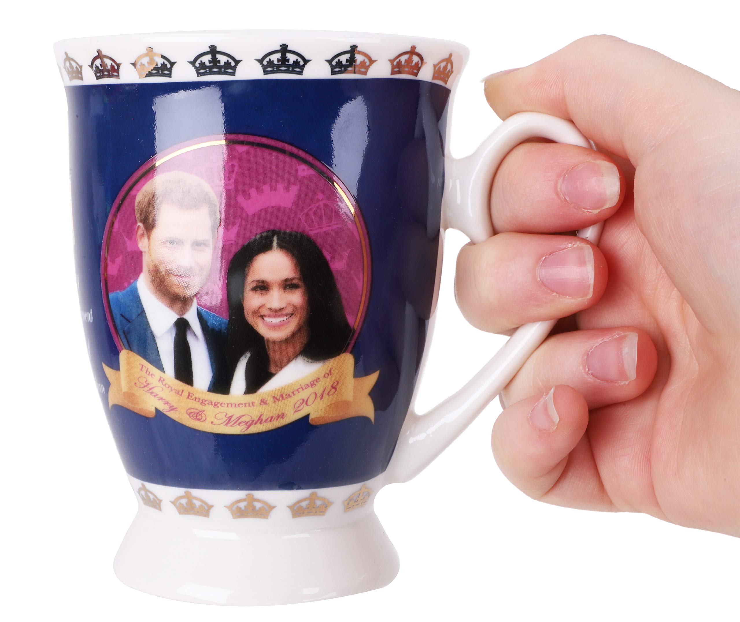 Harry & Meghan Royal Wedding Commemorative Tulip Mug Set of 4 - 2018 Royal Wedding Souvenir Collection - Perfect for Tea Time, Collectors & Royal Memorabilia Enthusiasts