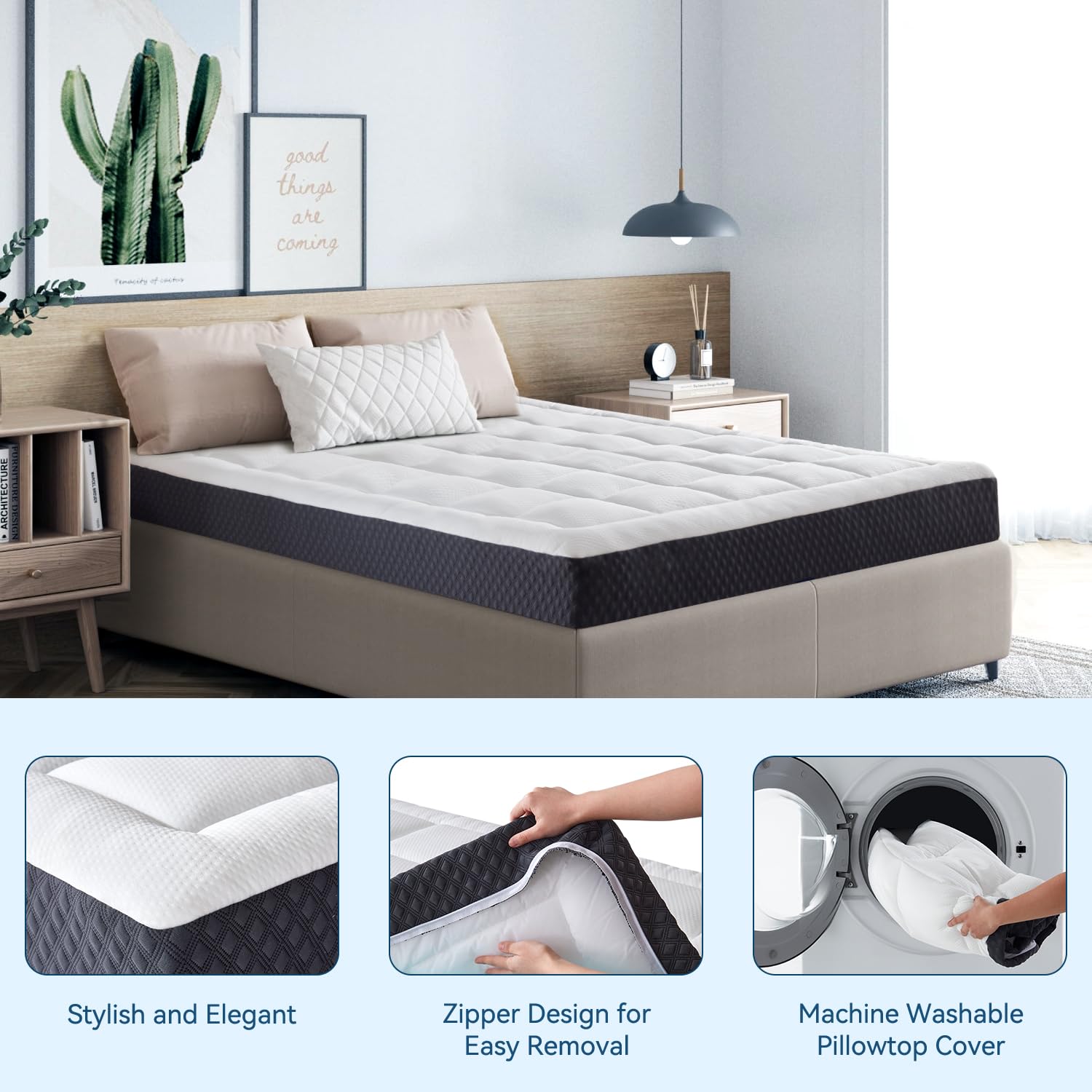 8 Inch Twin XL Cooling Gel Memory Foam Mattress in a Box with Pillowtop - CertiPUR-US Certified, Fiberglass-Free, Pressure Relief & Ergonomic Design for Back Pain Relief - Perfect for Dorms, Guest Rooms & Small Spaces