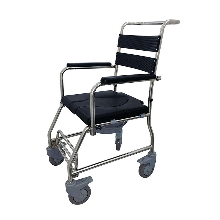 Premium Stainless Steel Commode with Soft Padded Seat - Adjustable Height Medical Toilet Chair for Elderly & Post-Surgery Care - Ideal for Home, Hospital & Mobility Assistance