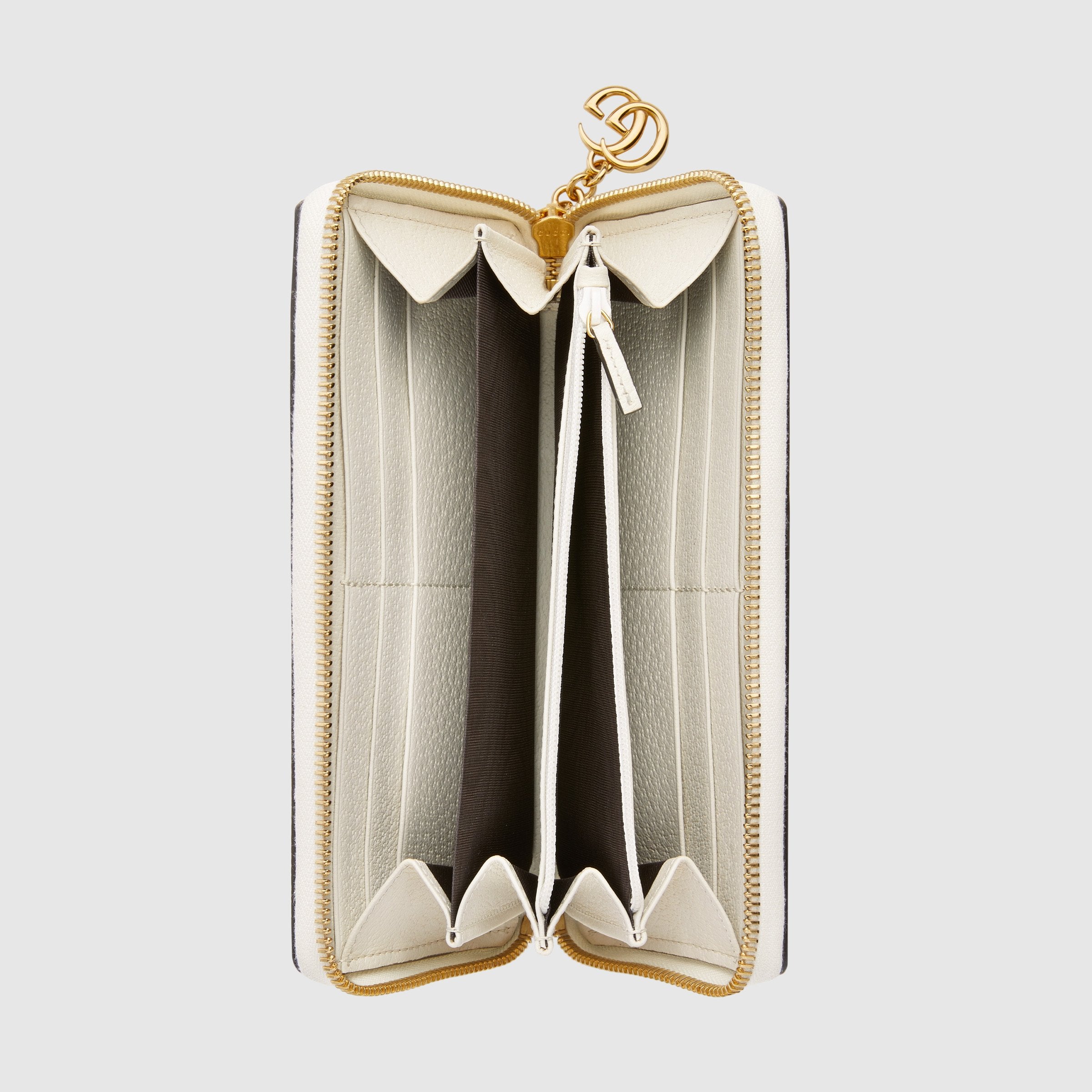 Gucci Ophidia GG Flora Zip Around Wallet in White | Luxury Designer Wristlet Clutch for Women | Perfect for Everyday Use, Travel & Special Occasions