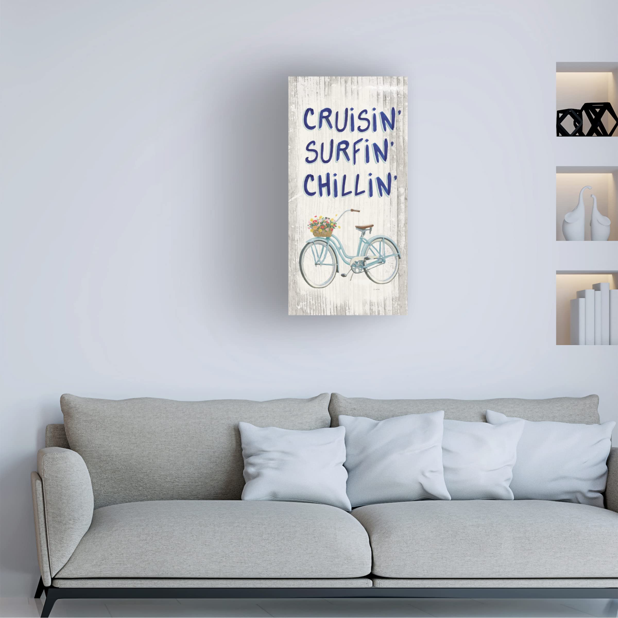 Trademark Fine Art 'Beach Time IV' Canvas Wall Art by James Wiens - Coastal Decor for Living Room, Bedroom & Office