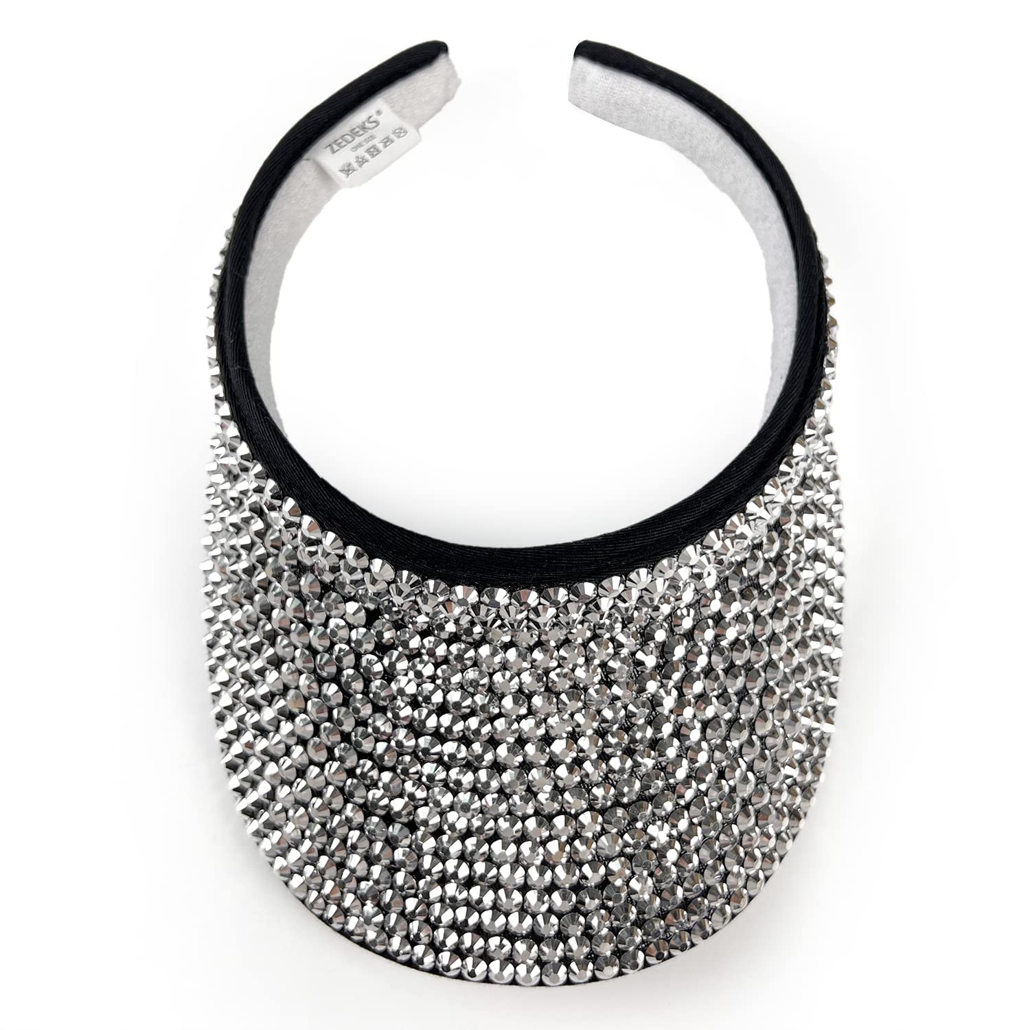 Sparkly Victoria Sun Visor Hat for Women - Rhinestone Embellished UPF 50+ UV Protection Beach Hat - Fashionable Outdoor Golf & Sports Visor - Perfect for Pool Parties, Summer Vacations and Outdoor Activities