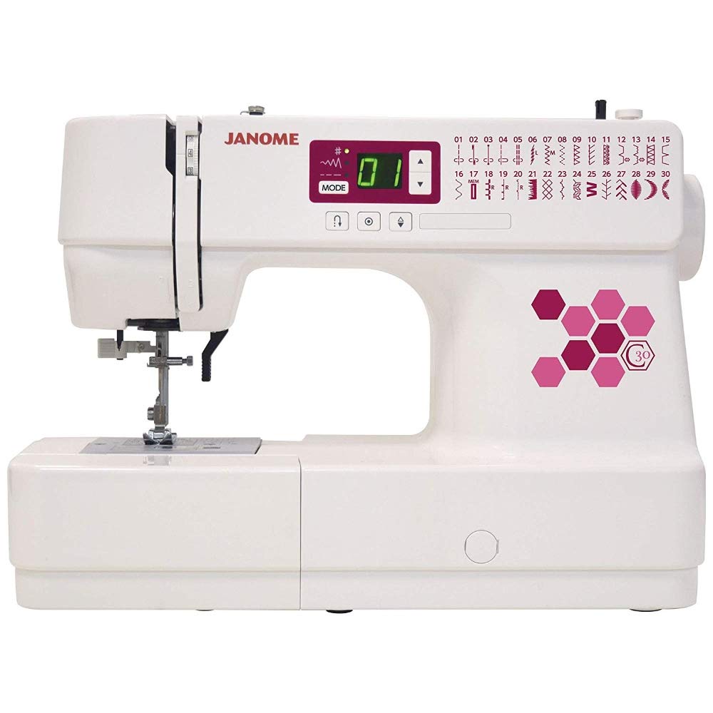 Janome White Sewing Machine - Compact 16