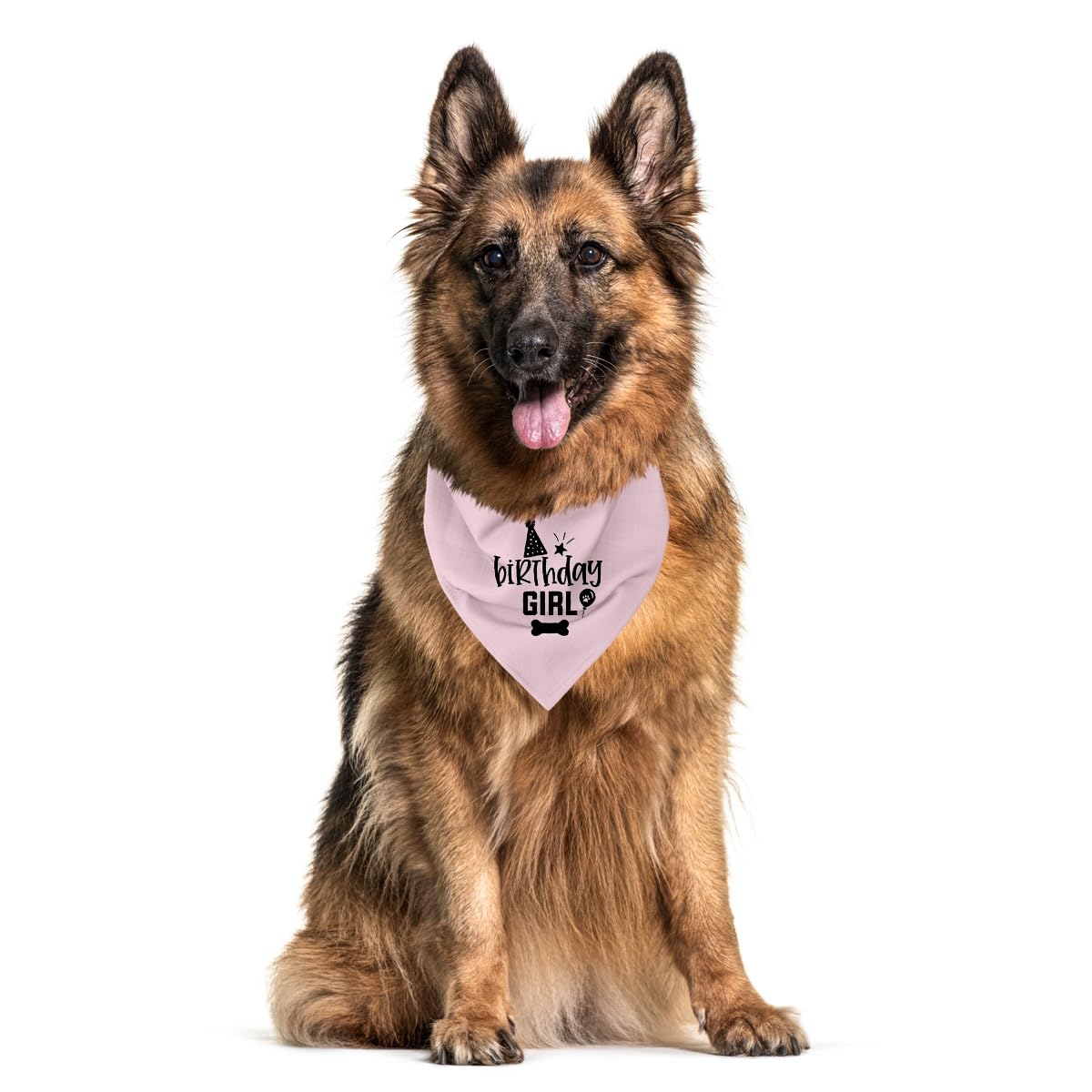 Dog Birthday Bandana - Adjustable Dog Scarf for Small Medium Large Dogs | Happy Birthday Dog Bandana in Pink | Perfect for Dog's 1st Birthday Party & Pet Celebrations | Cute Pet Accessories for Birthdays & Special Occasions