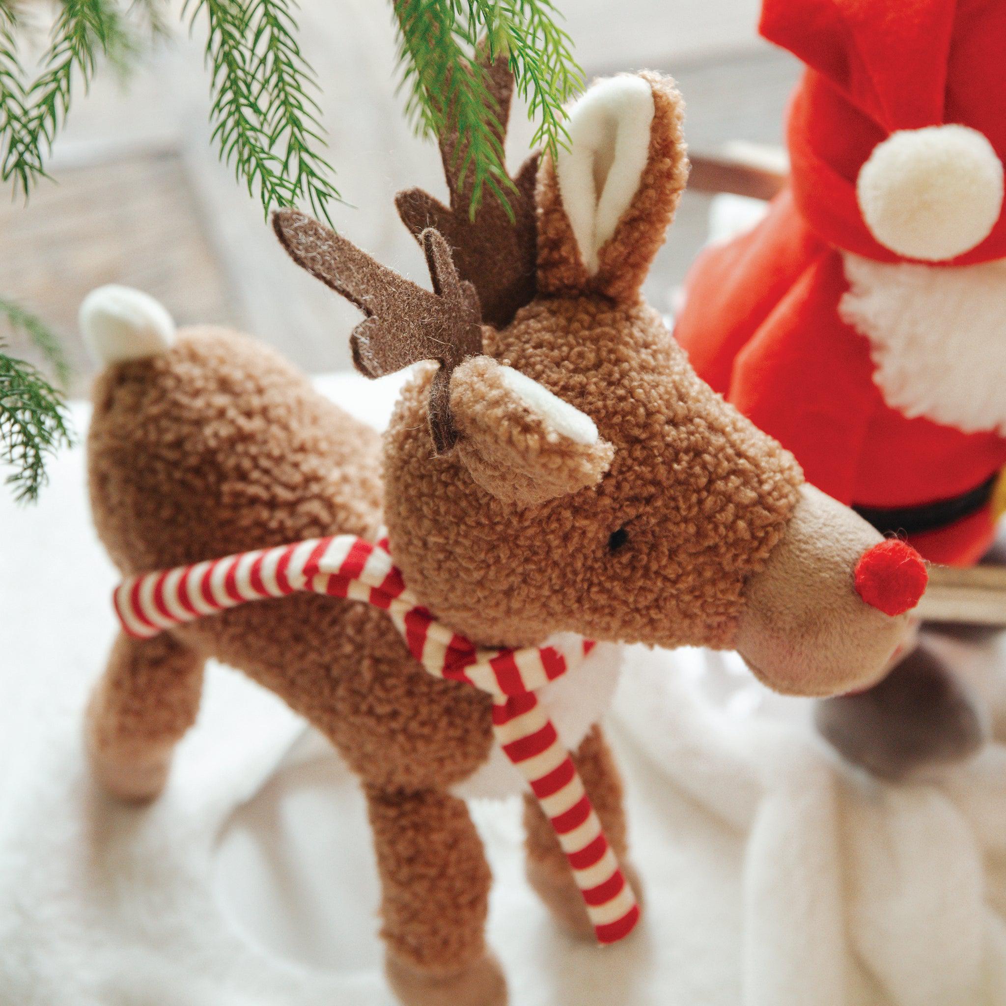 Rudie the Reindeer - Festive Christmas Plush Toy for Kids & Holiday Decor | Perfect for Gifts, Stocking Stuffers & Seasonal Home Decorations