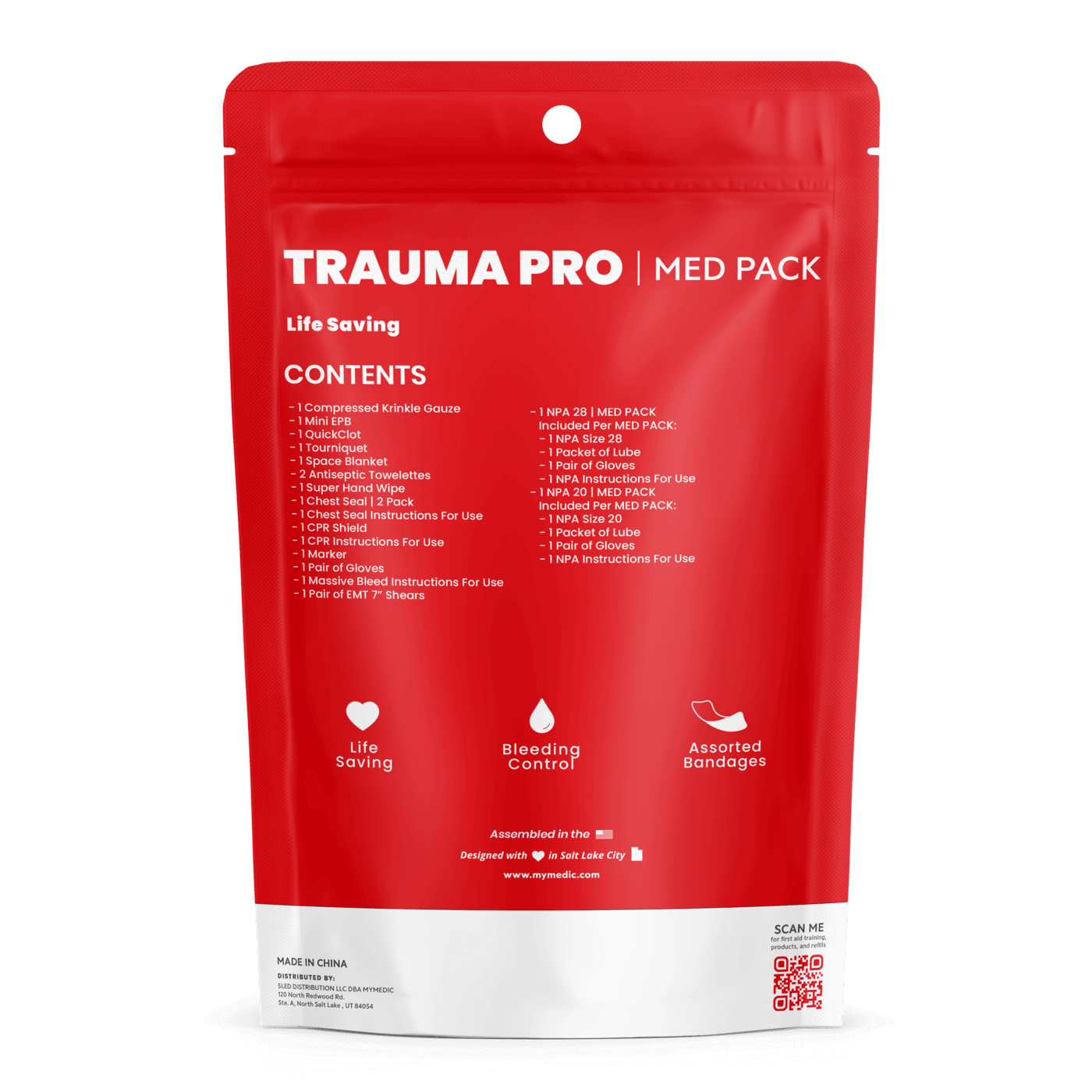 Trauma Pro First Aid Kit - Emergency Medical Supplies for Home, Car & Outdoor Adventures | Essential Safety Gear for Camping, Hiking & Travel