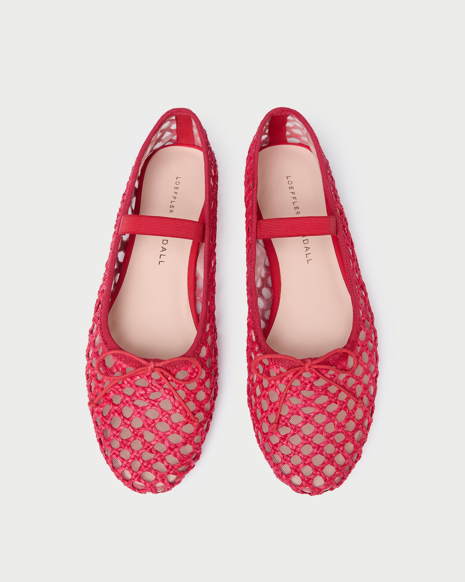 Leonie Red Crochet Ballet Flats for Women - Comfortable Handmade Knit Summer Shoes | Perfect for Beach, Vacation & Casual Outfits