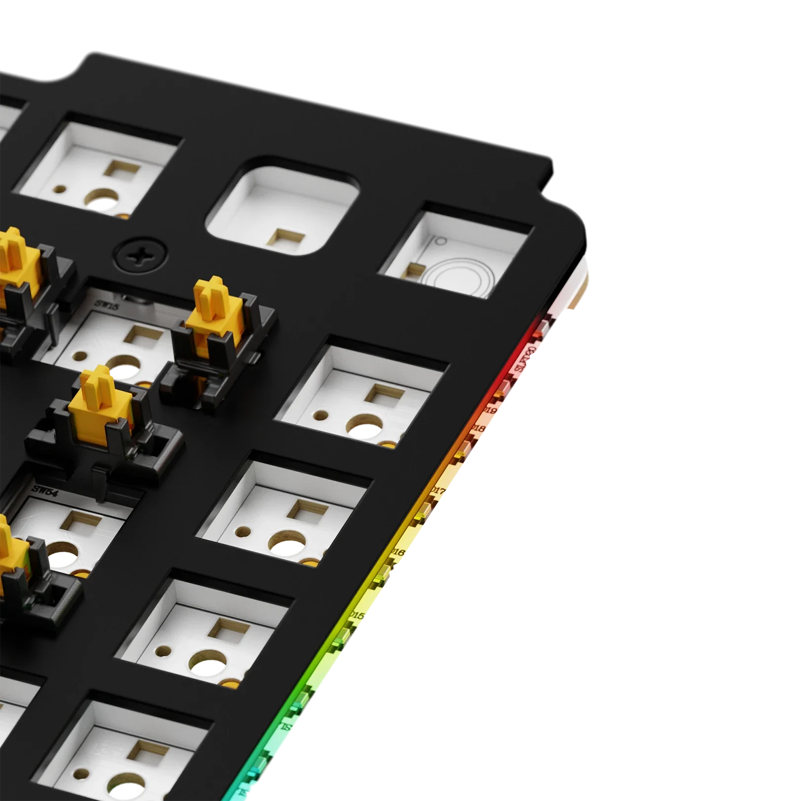 GMMK 3 75% Aluminum Switch Plate - Black ISO Layout for Mechanical Keyboard | Perfect for Gaming, Typing & Custom Builds