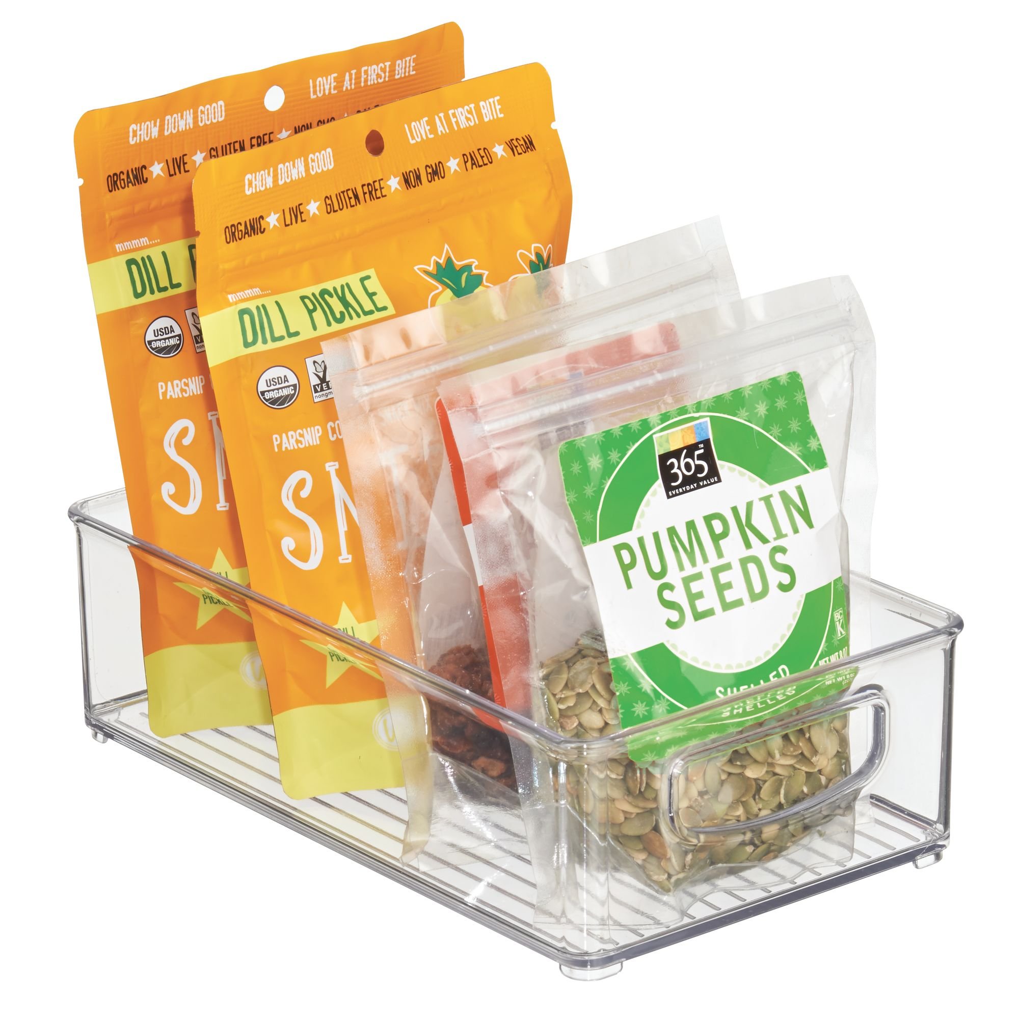 iDesign Plastic Storage Handles for Kitchen, Fridge, Freezer, Pantry & Cabinet Organization - BPA-Free Bin Set for Food Storage, Meal Prep & Home Organization