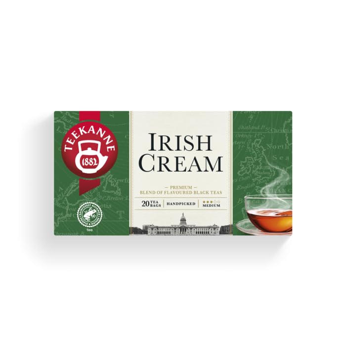 Teekanne Irish Cream Black Tea Bags - 20 Count (3-Pack) | Premium Flavored Tea for Relaxation & Afternoon Break | Perfect for Office, Home & Gift Giving