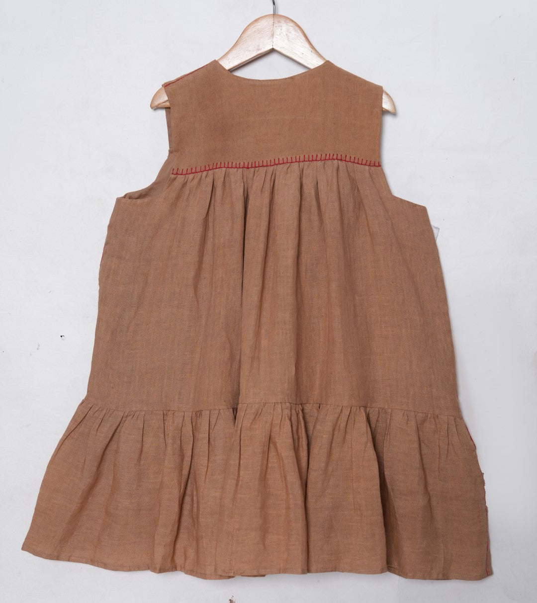 The Block Lab Women's Salted Beige Dress - Elegant Casual & Office Wear for Everyday Comfort