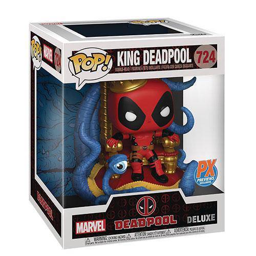 Deadpool Deluxe King Deadpool Action Figure (PX Previews Exclusive #724) - Collectible Marvel Superhero Toy for Display & Gifts