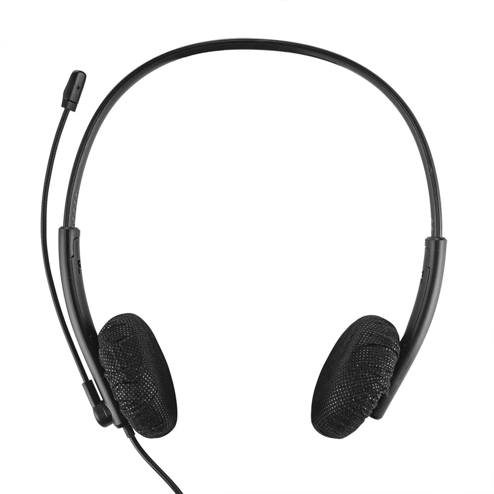 Geekria 100 Pairs Disposable Headphone Ear Covers for Small Call Center Headsets - Stretchable Sanitary Ear Pads, Hygienic Earcup Protectors (XS/Black) - Perfect for Call Centers, Offices & Shared Workspaces